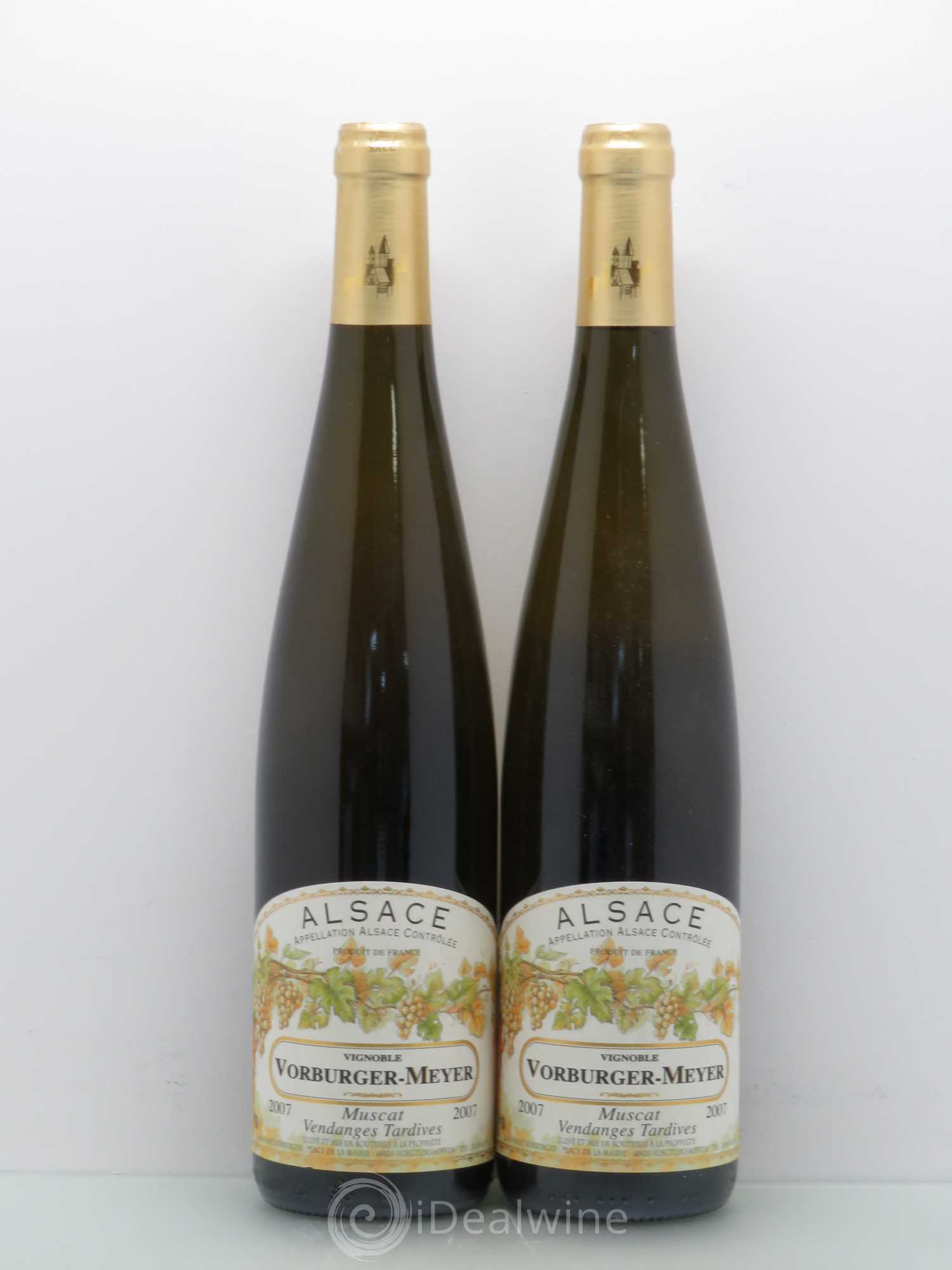 Muscat Domaine Vorburger Vendanges Tardives 2007 - Posten von 2 Flaschen - 0