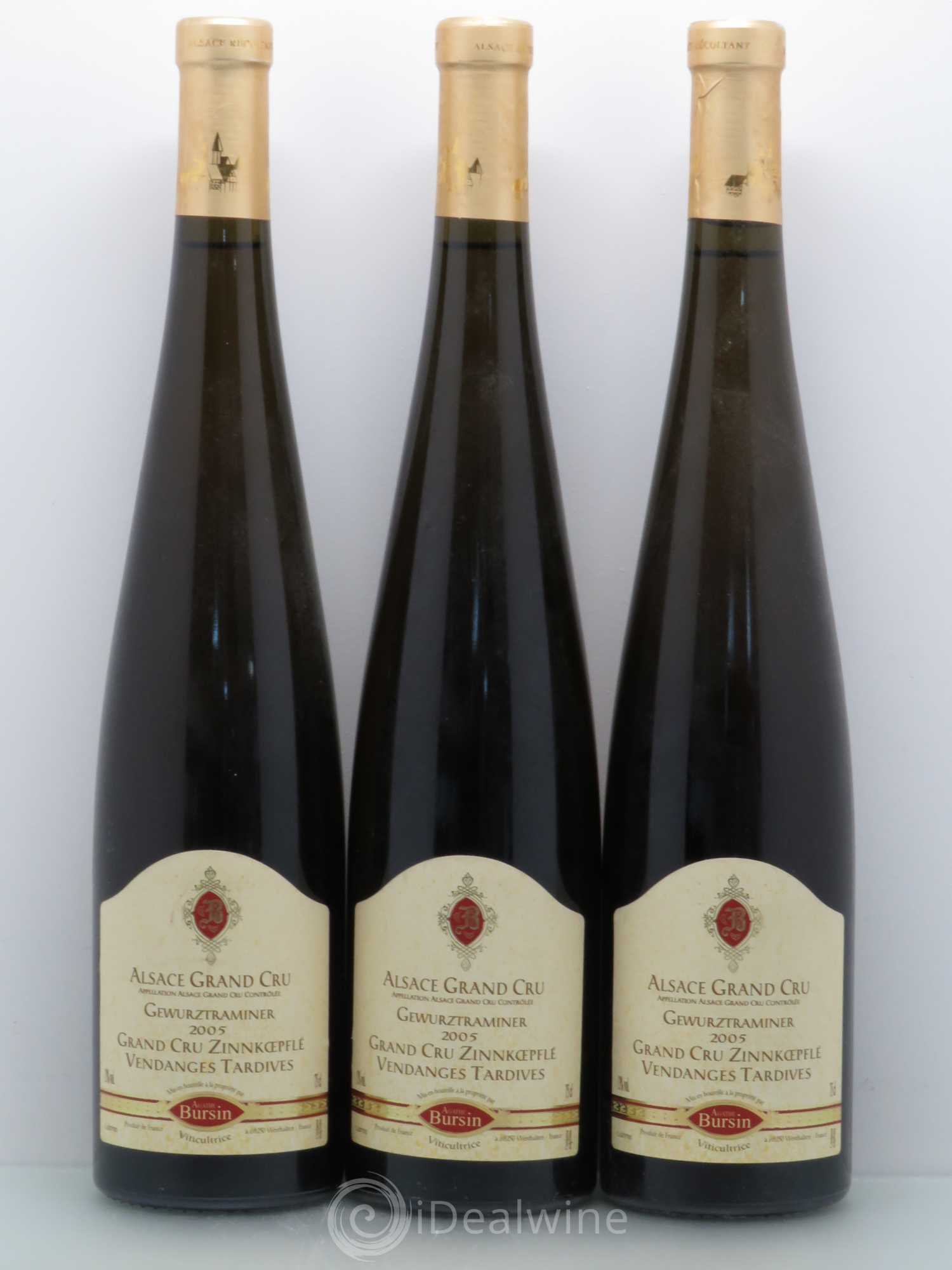 Gewurztraminer Vendanges Tardives Agathe Bursin Zinnkoepfle 2005 - Lotto di 3 bottiglie - 0