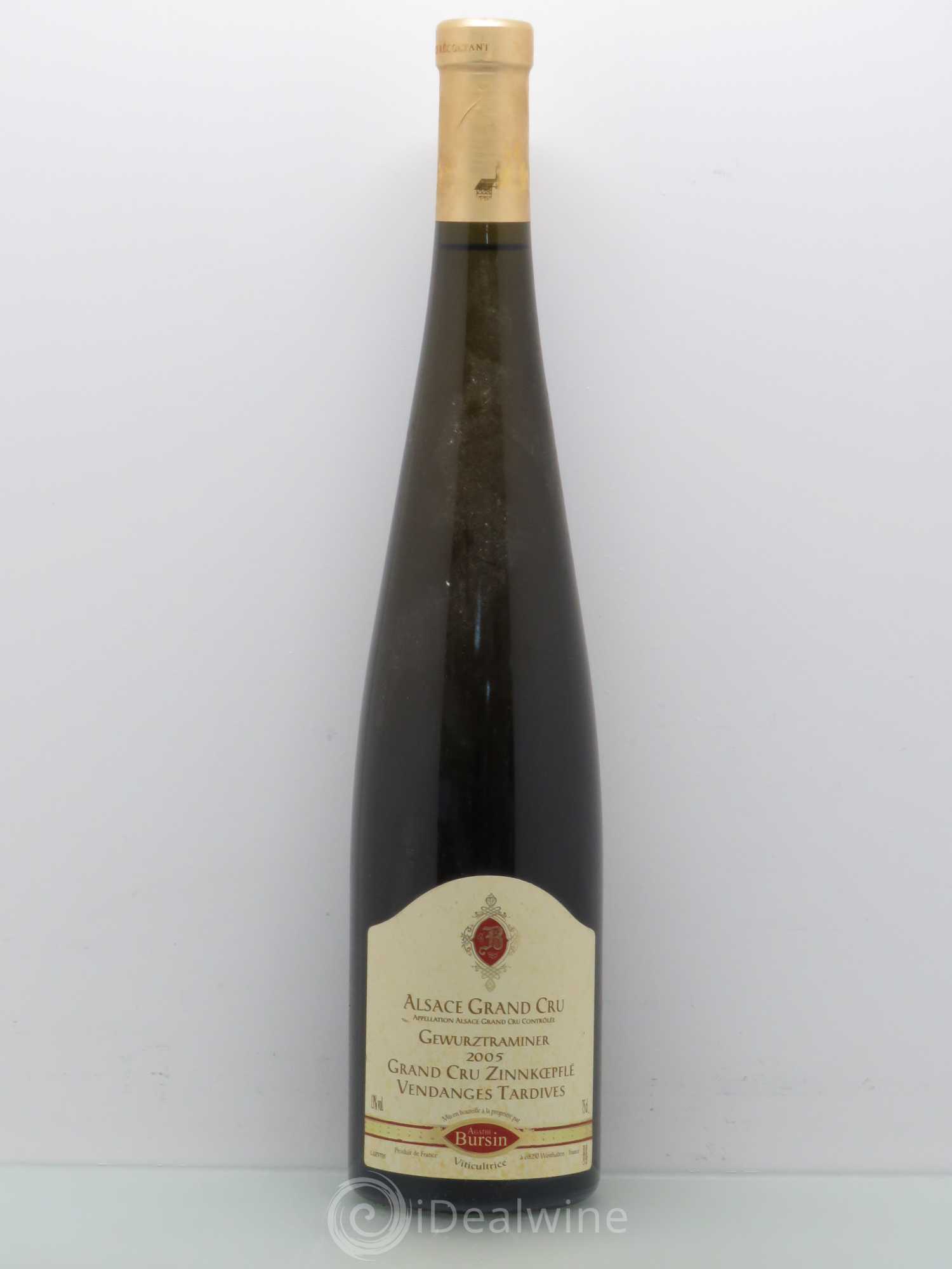 Gewurztraminer Vendanges Tardives Agathe Bursin Zinnkoepfle 2005 - Lotto di 1 bottiglia - 0