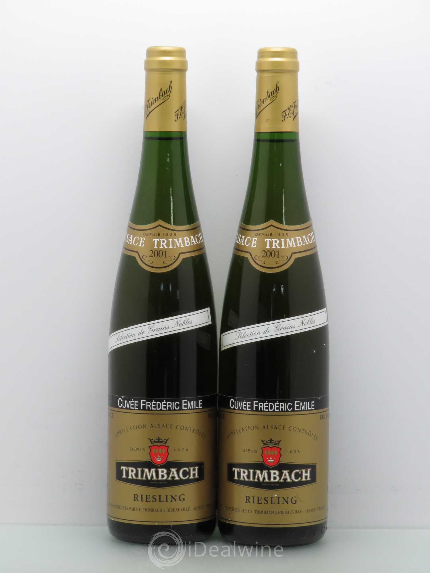 Alsace Riesling Cuvée Frédéric Emile Trimbach (Domaine) Selection de Grains Nobles 2001 - Posten von 2 Flaschen - 0
