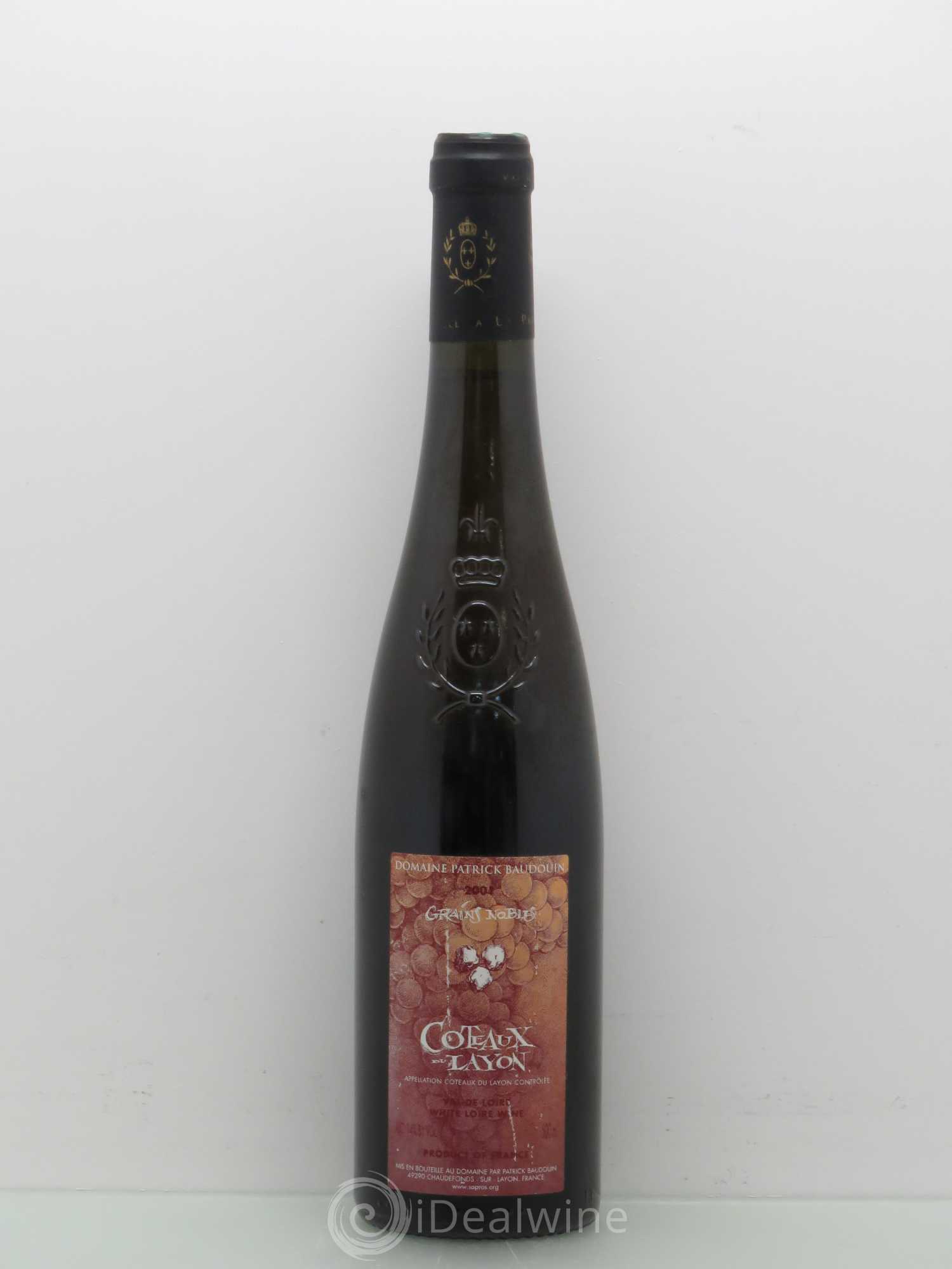 Coteaux du Layon Patrick Baudouin Selection de Grains Nobles (50cl) 2001 - Lotto di 1 bottiglia - 0