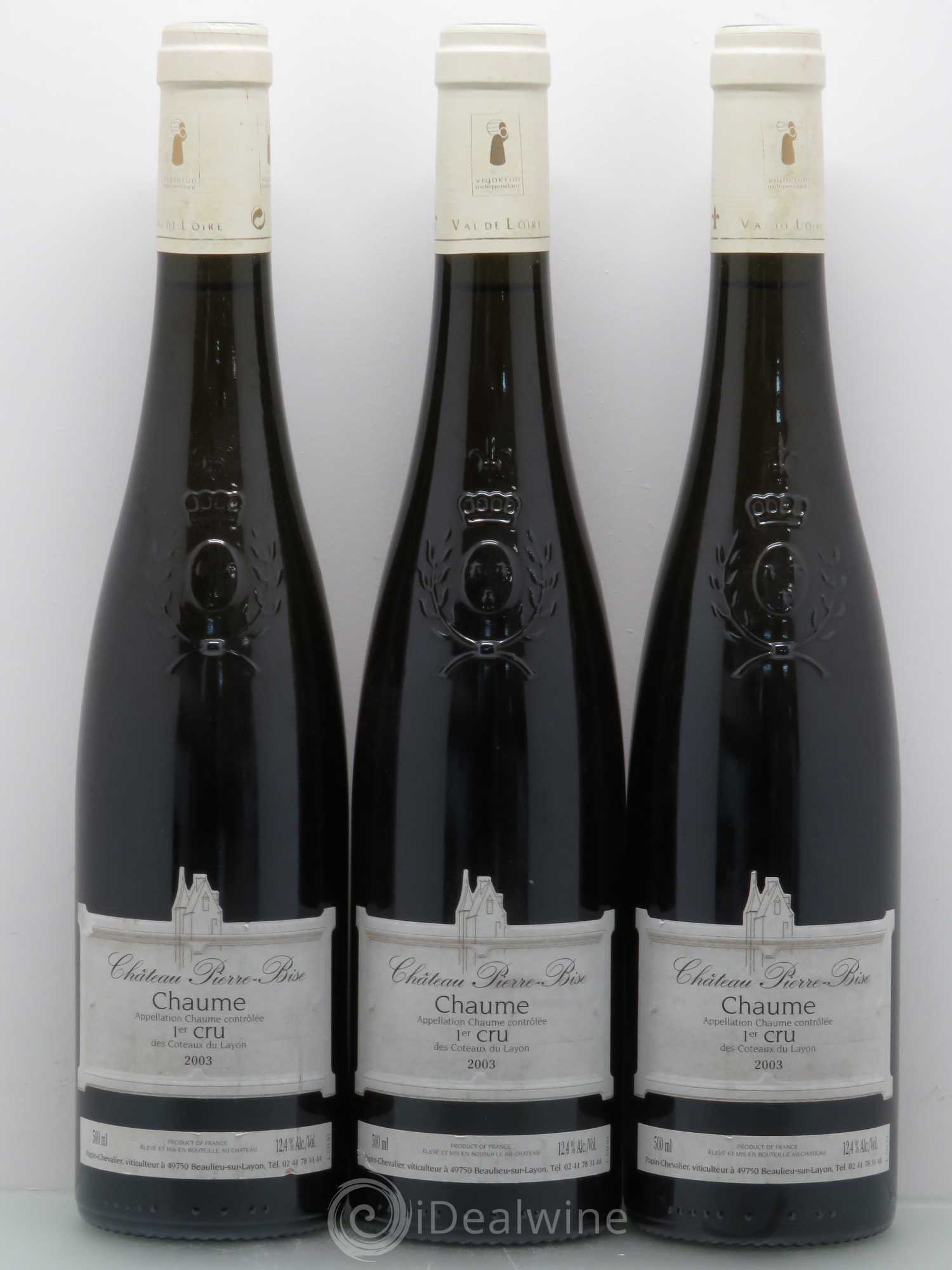 Coteaux du Layon Château Pierre Bise Chaumes (50cl) 2003 - Lotto di 3 bottiglie - 0