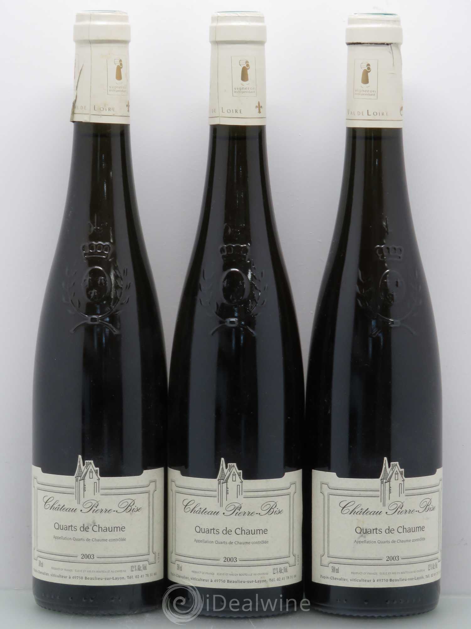 Quarts de Chaume Château Pierre Bise (50cl) 2003 - Lotto di 3 bottiglie - 0