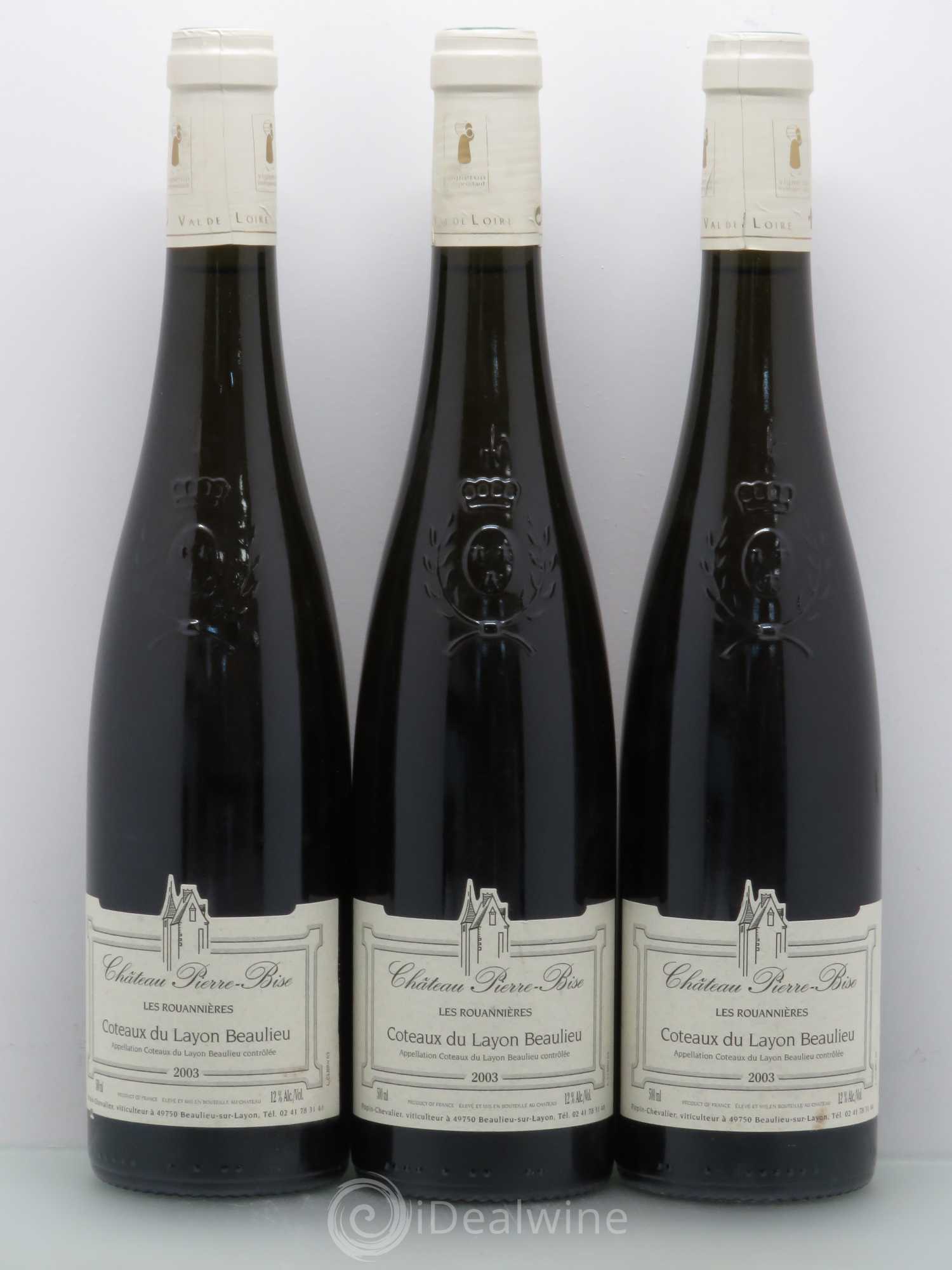 Coteaux du Layon Château Pierre Bise Beaulieu Les Rouannieres (50cl) 2003 - Lotto di 3 bottiglie - 0