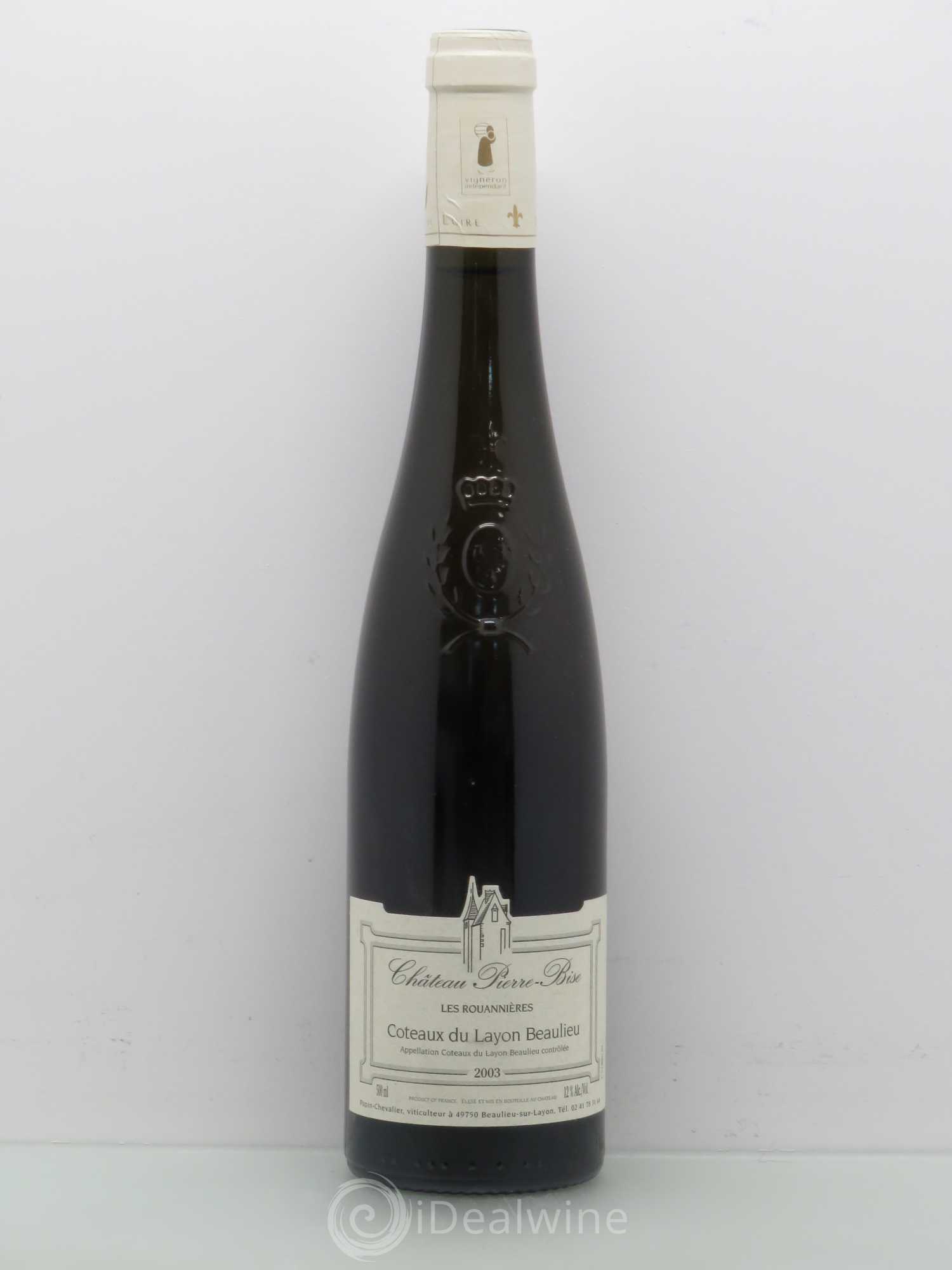 Coteaux du Layon Château Pierre Bise Beaulieu Les Rouannieres (50cl) 2003 - Posten von 1 Flasche - 0