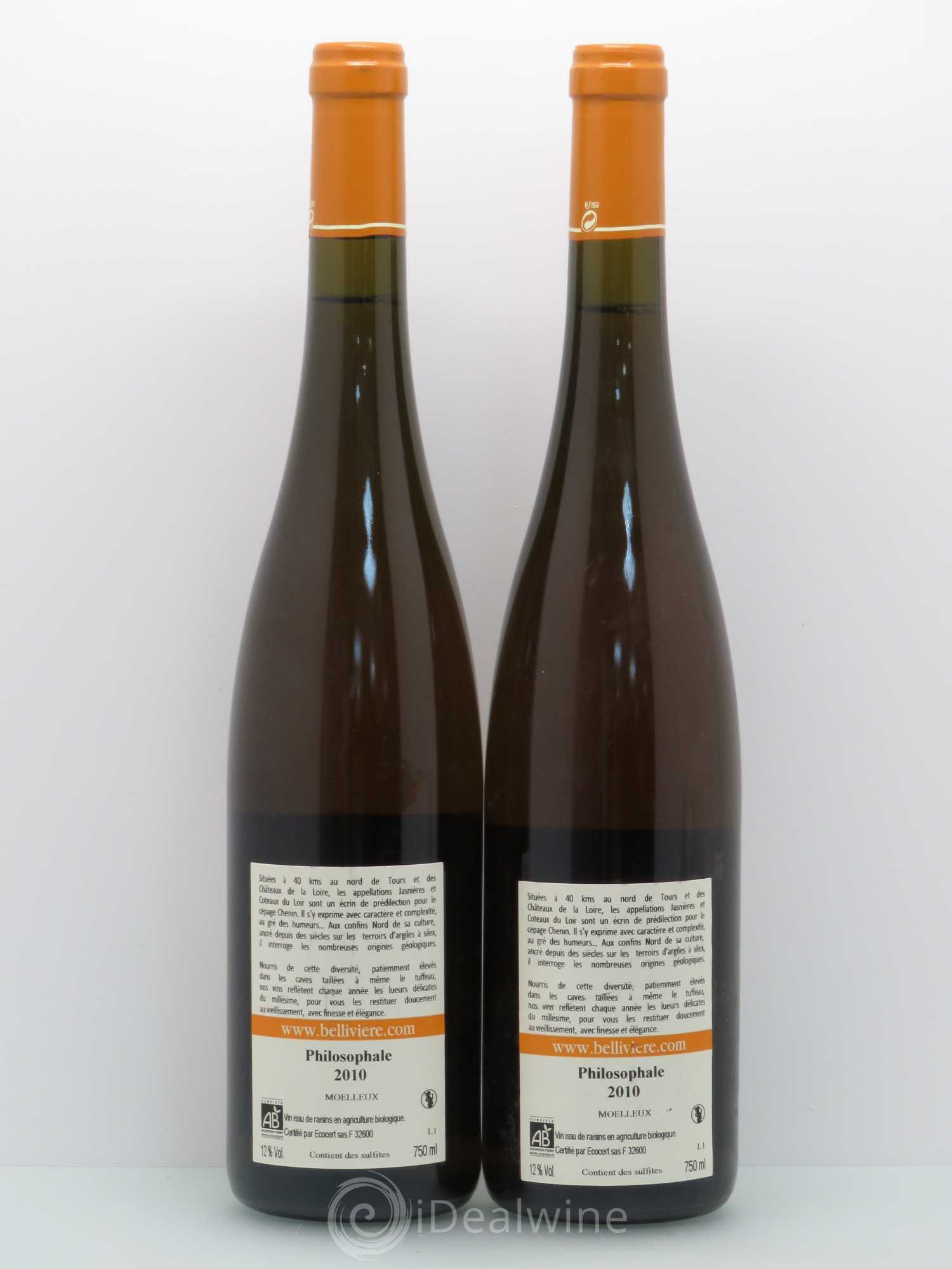Coteaux du Loir Domaine Belliviere Philosophale 2010 - Posten von 2 Flaschen - 1