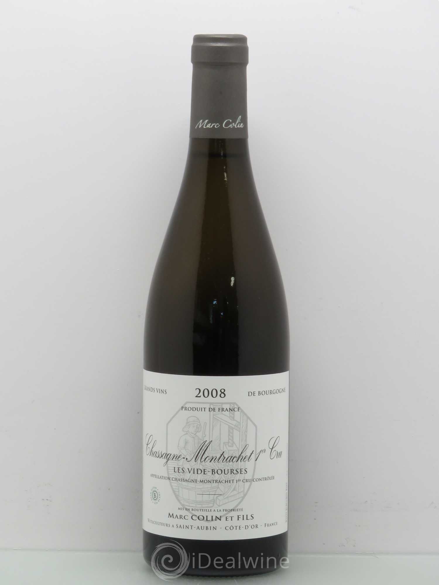 Chassagne-Montrachet 1er Cru Marc Colin Vide Bourse 2008 - Lot de 1 bouteille - 0