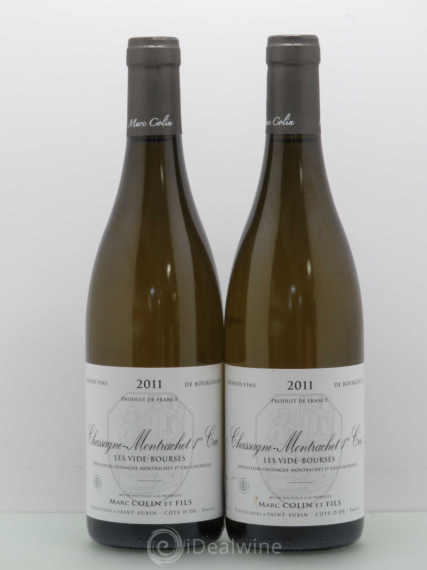 Chassagne-Montrachet 1er Cru Marc Colin Vide Bourse 2011 - Lot de 2 bouteilles - 0