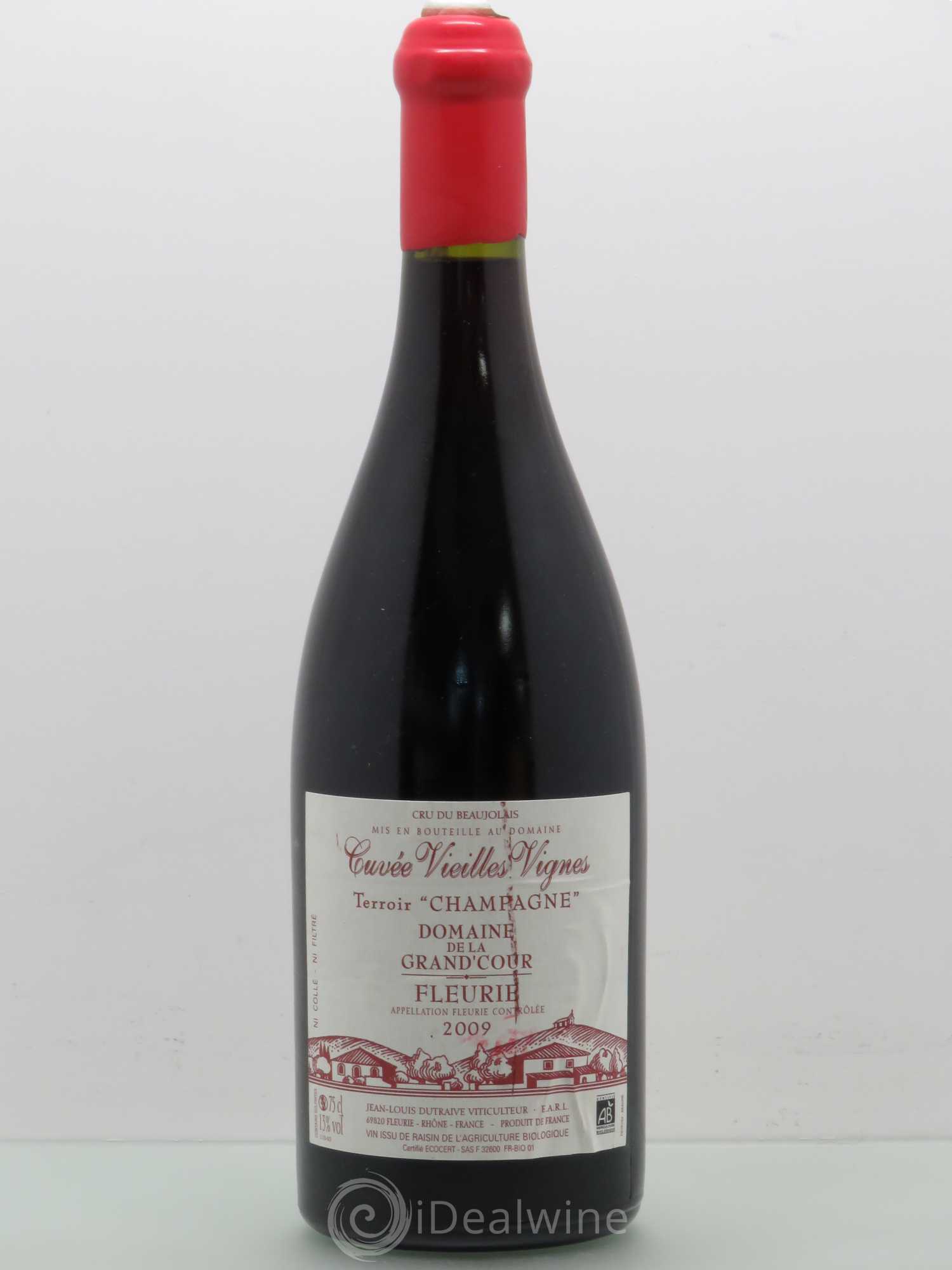 Fleurie Grand'cour (Domaine de la) - Jean-Louis Dutraive Champagne 2009 - Lot de 1 bouteille - 0