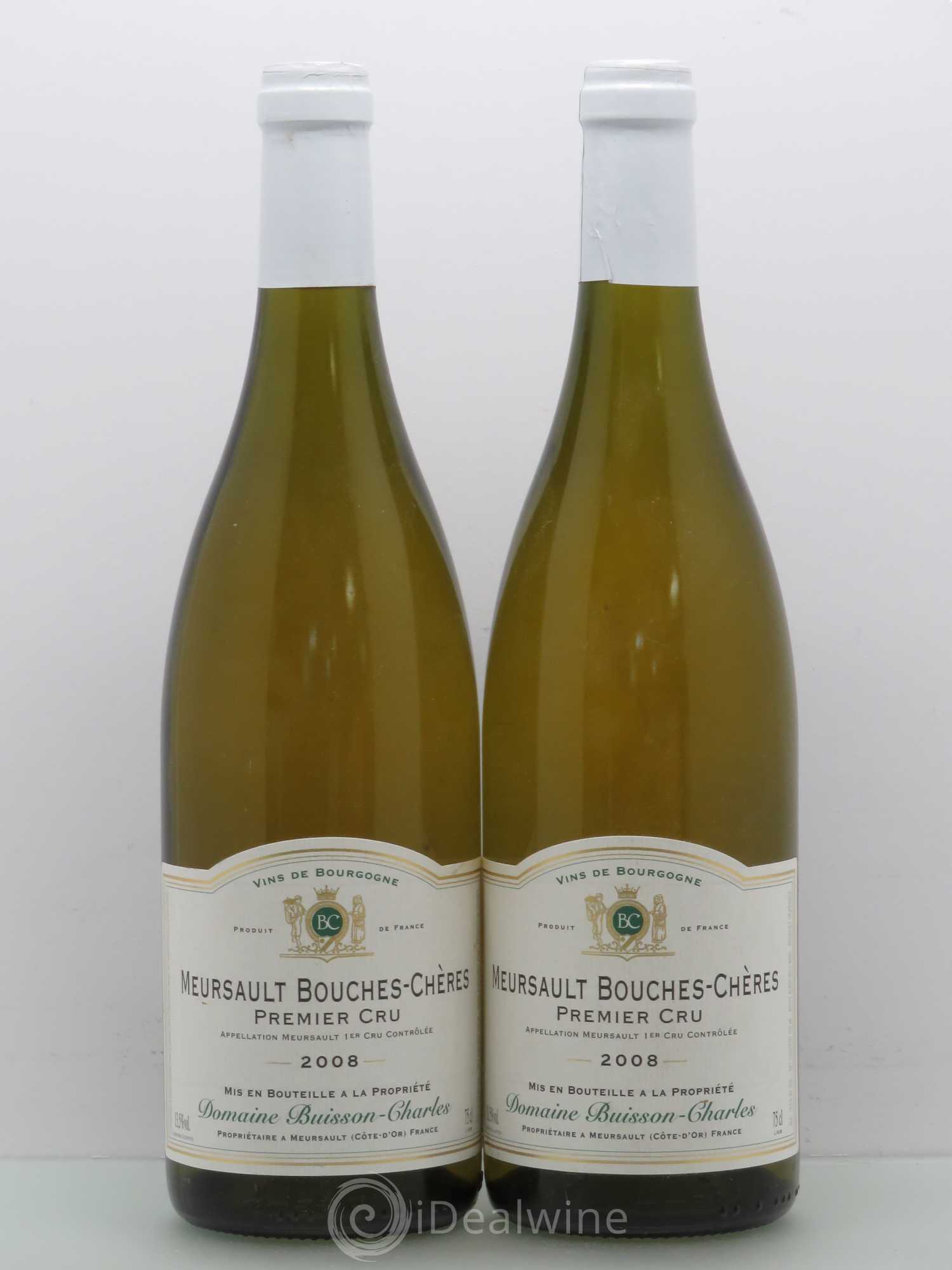Meursault 1er Cru Domaine Buisson Charles Bouches Cheres 2008 - Posten von 2 Flaschen - 0