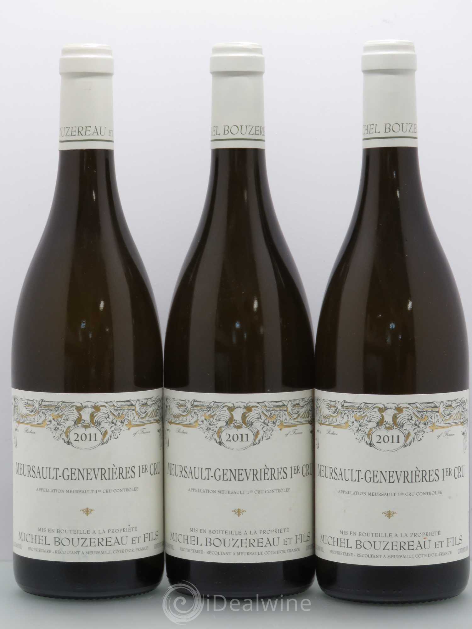 Meursault 1er Cru Genevrieres. Bouzereau 2011 - Posten von 3 Flaschen - 0