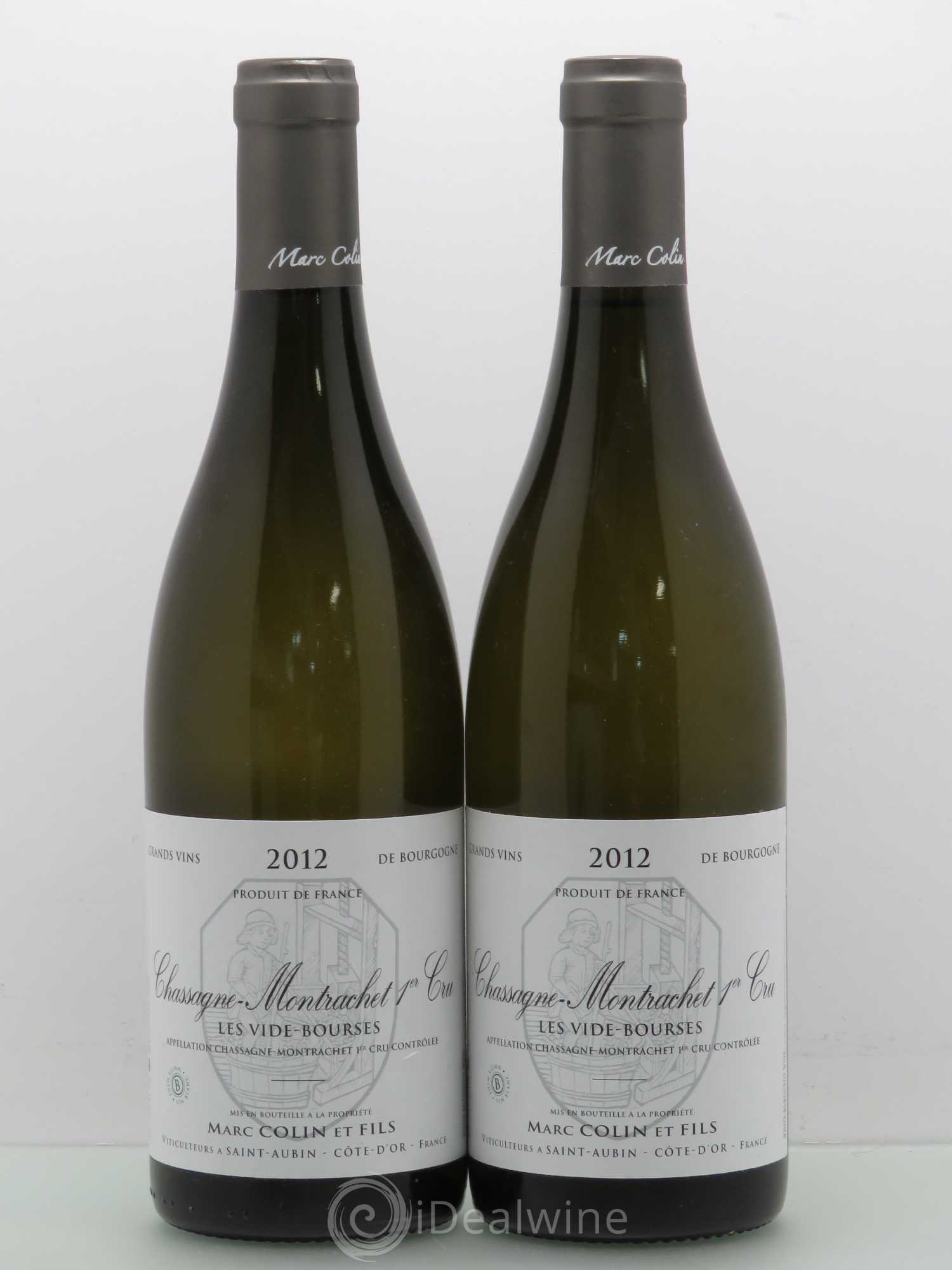 Chassagne-Montrachet 1er Cru Marc Colin Vide Bourse 2012 - Lot de 2 bouteilles - 0