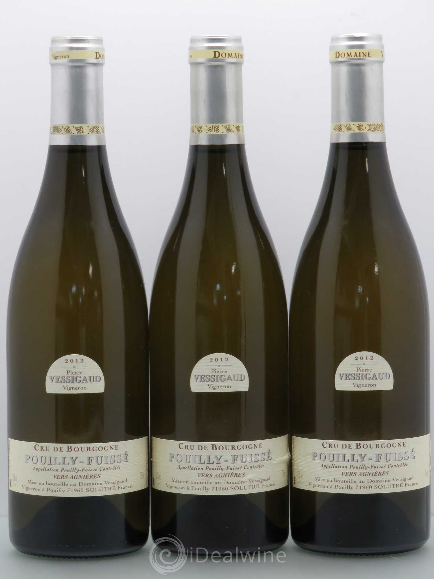 Pouilly-Fuissé Pierre Vessigaud Vers Agnieres 2012 - Posten von 3 Flaschen - 0