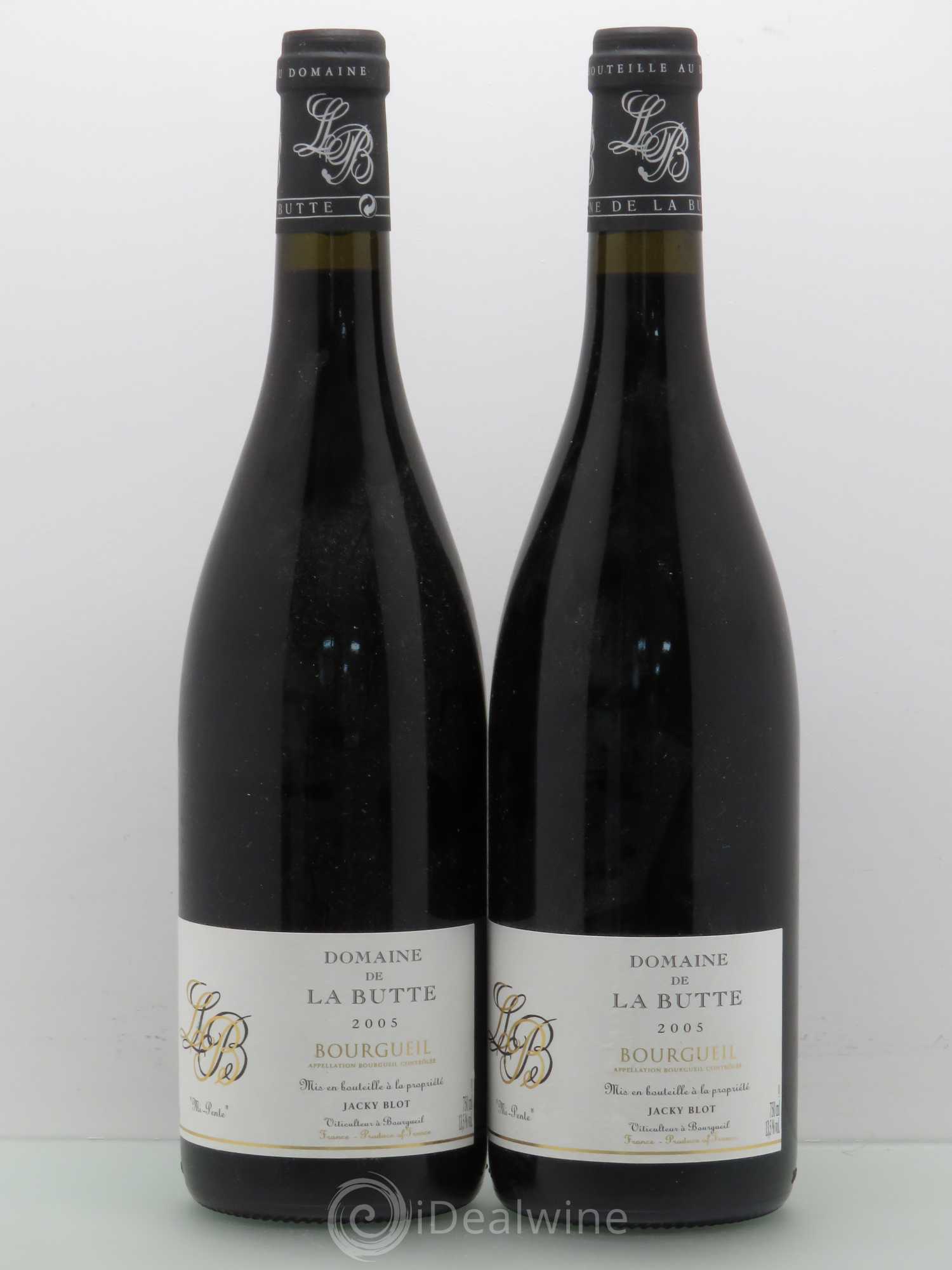 Bourgueil Mi-Pente Domaine de La Butte - Jacky Blot 2005 - Lot de 2 bouteilles - 0