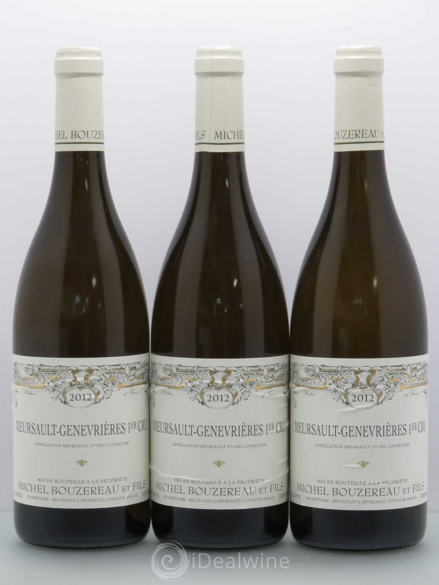 Meursault 1er Cru Les Genevrières Michel Bouzereau et Fils (Domaine) 2012 - Lot de 3 bouteilles - 0