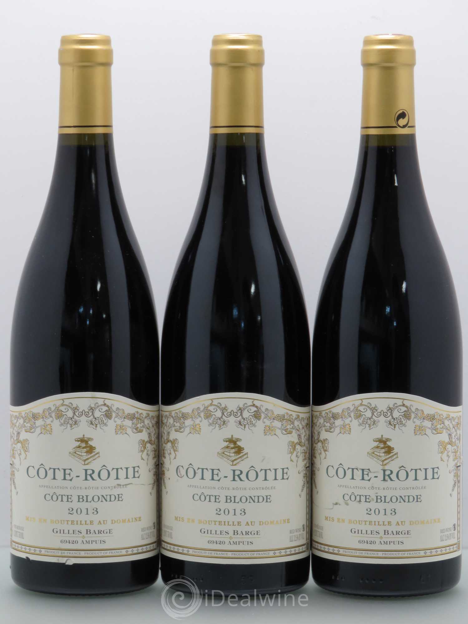 Côte-Rôtie Domaine Barge Blonde 2013 - Posten von 3 Flaschen - 0