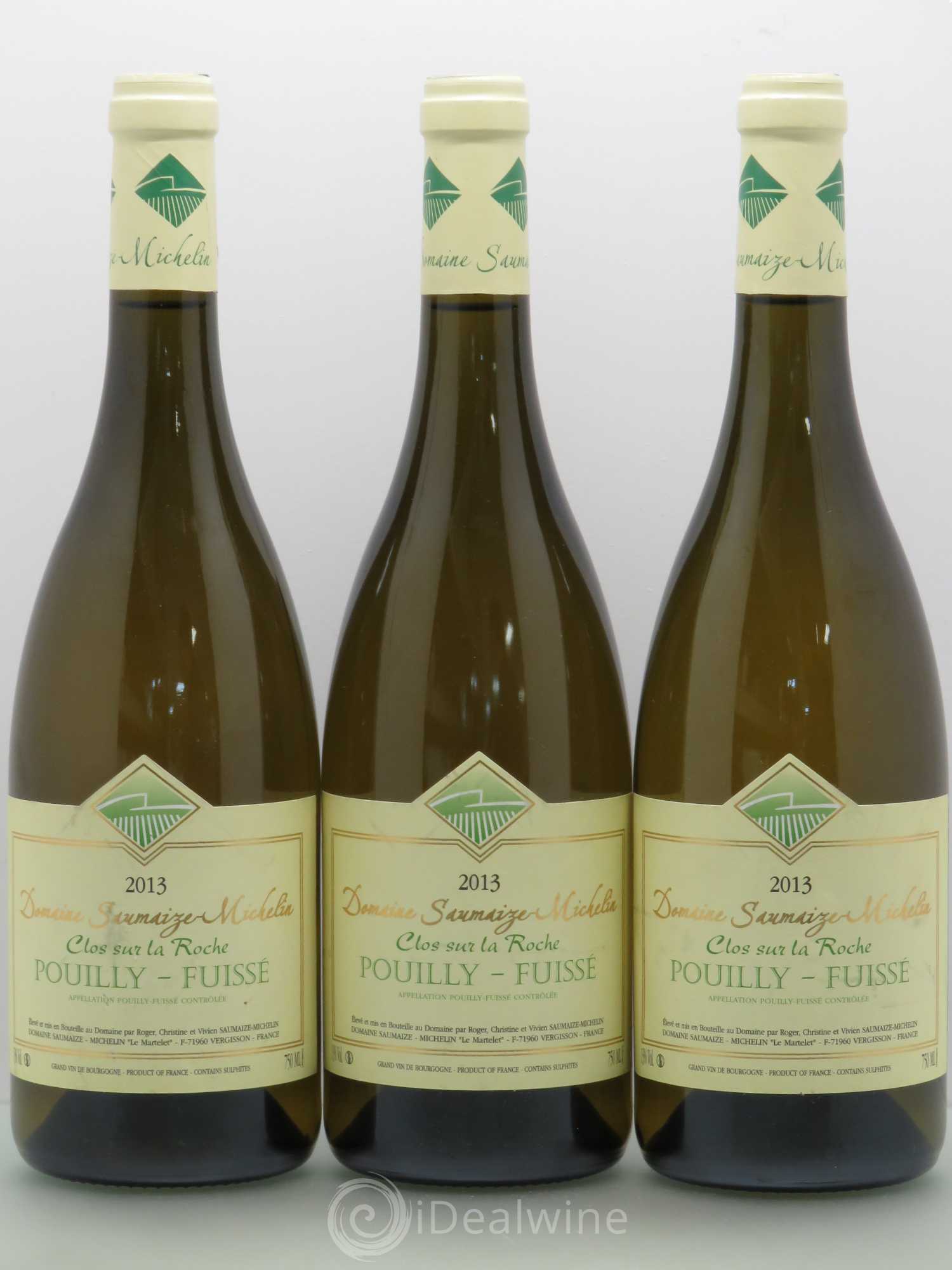 Pouilly-Fuissé Domaine Saumaize Michelin Clos La Roche 2013 - Posten von 3 Flaschen - 0