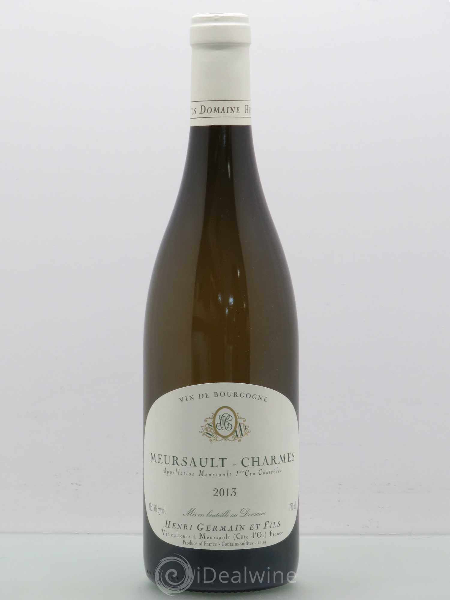 Meursault 1er Cru Henri Germain Charmes 2013 - Posten von 1 Flasche - 0