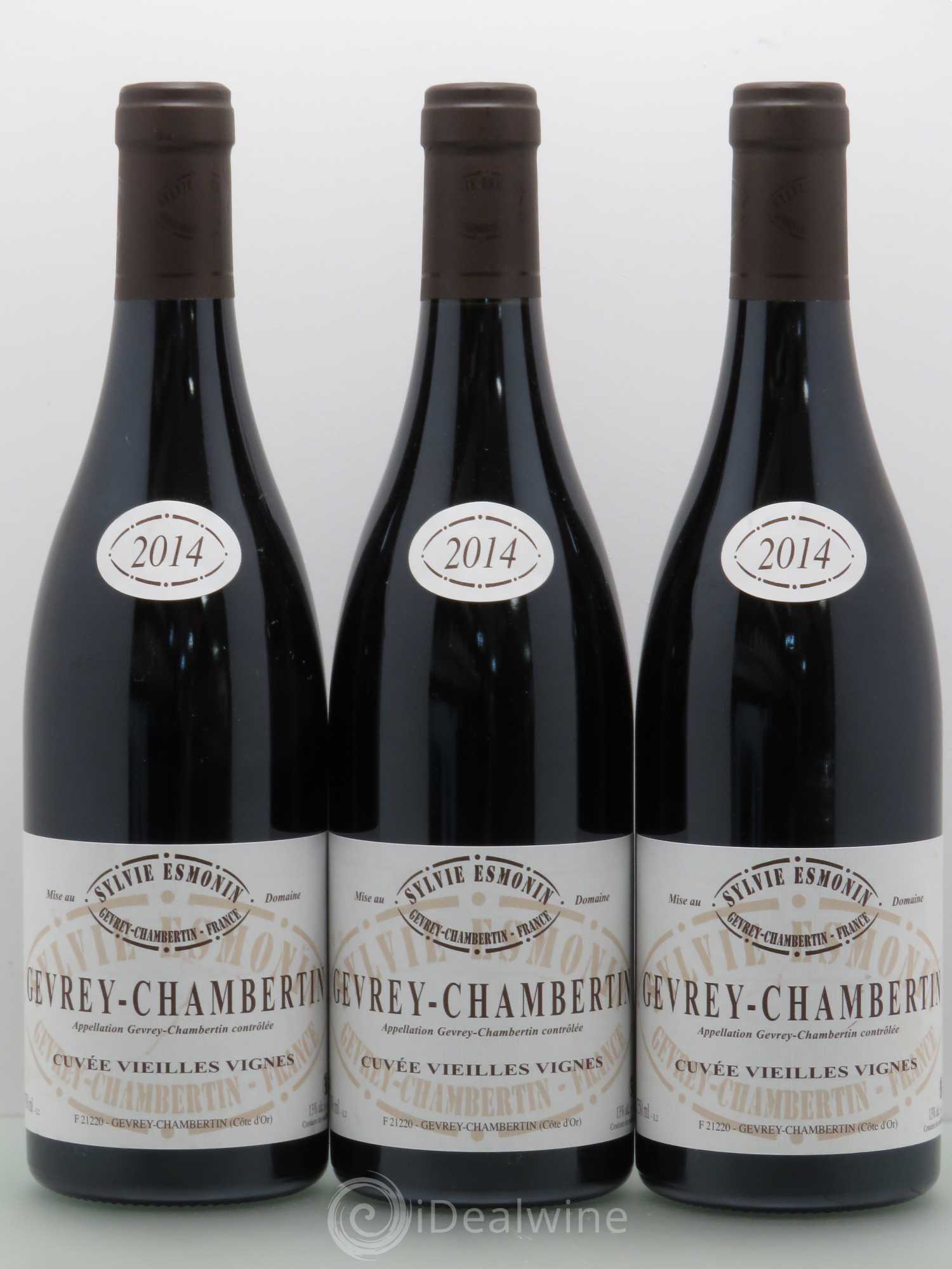 Gevrey-Chambertin Vieilles Vignes Sylvie Esmonin 2014 - Lot de 3 bouteilles - 0