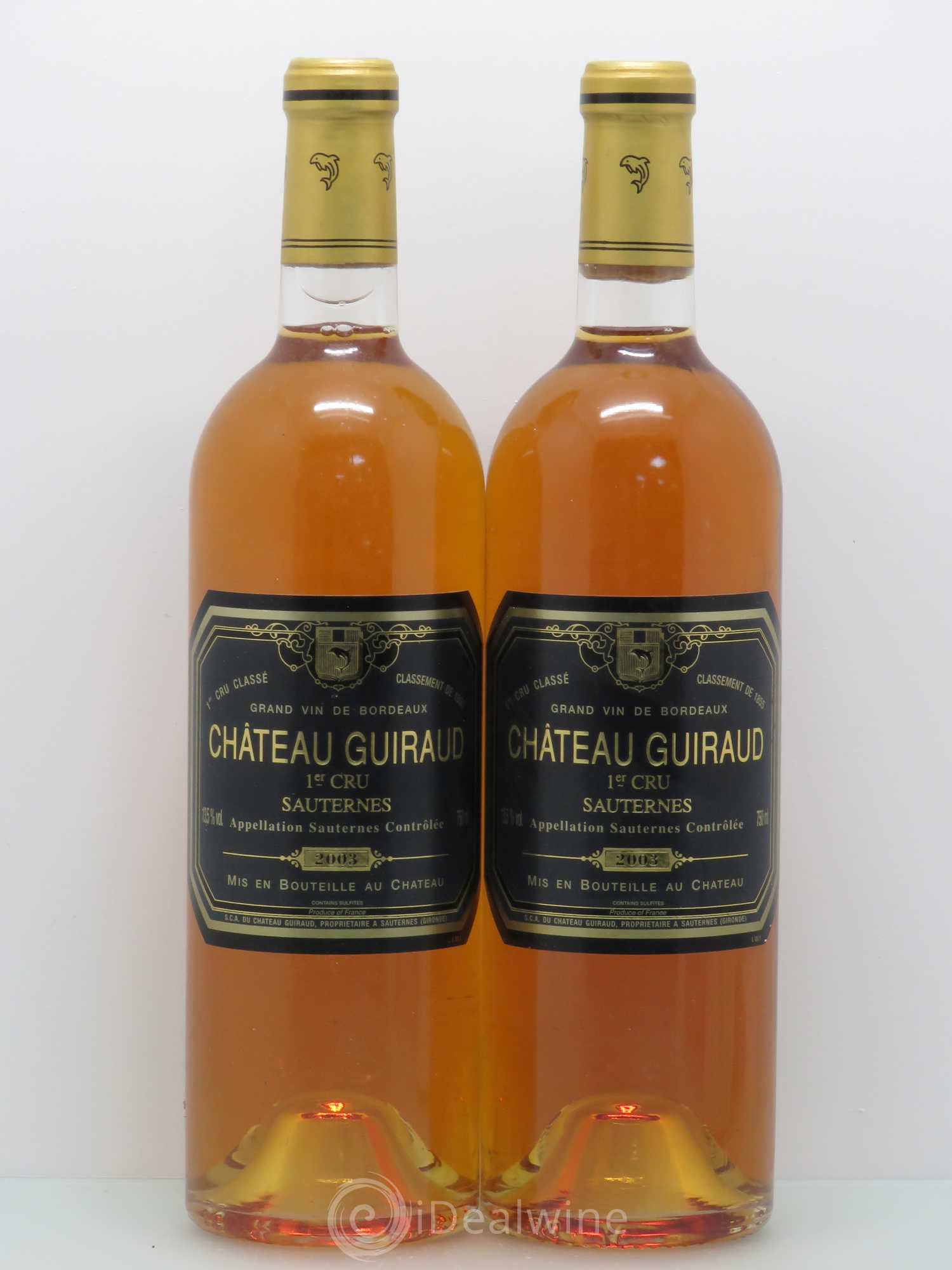 Château Guiraud 1er Grand Cru Classé 2003 - Lotto di 2 bottiglie - 0