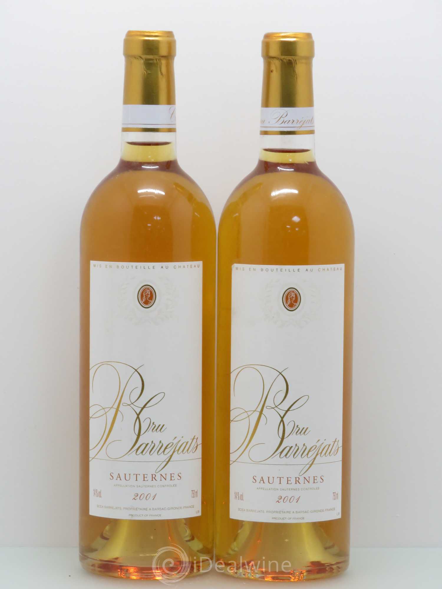 Sauternes Cru Barrejats 2001 - Posten von 2 Flaschen - 0