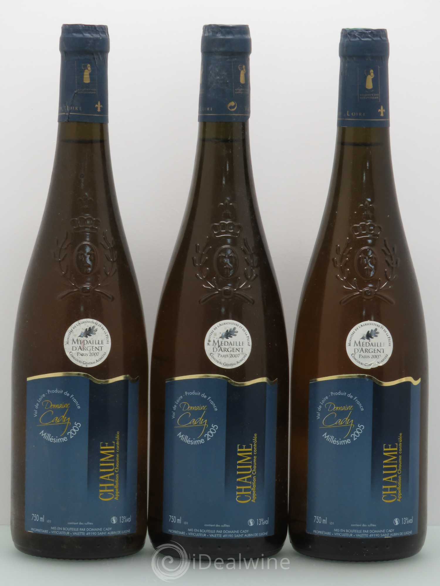 Coteaux du Layon Chaumes Domaine Cady 2005 - Lotto di 3 bottiglie - 0