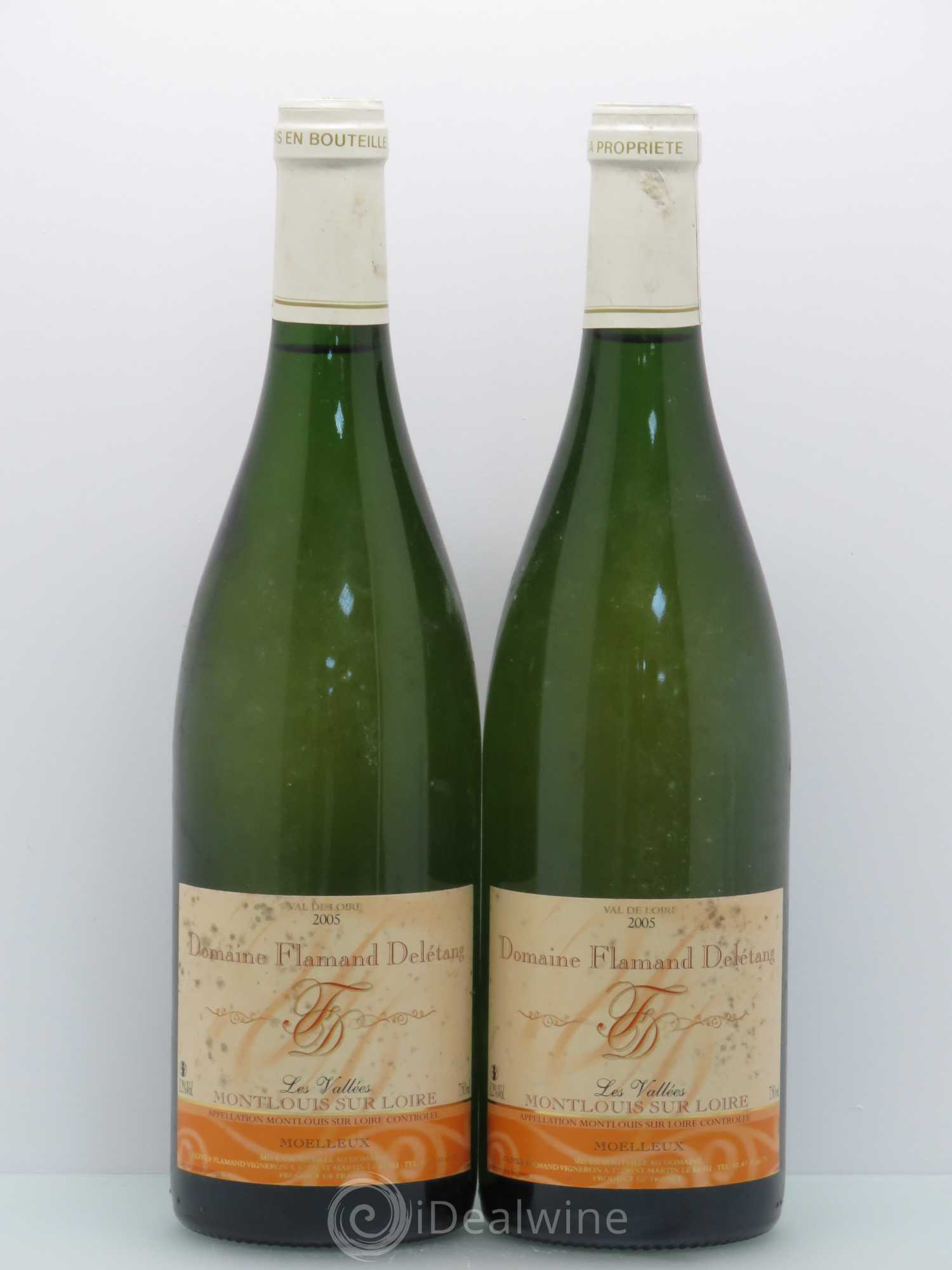 Montlouis-sur-Loire Domaine Flamand Deletang Les Vallees 2005 - Lotto di 2 bottiglie - 0