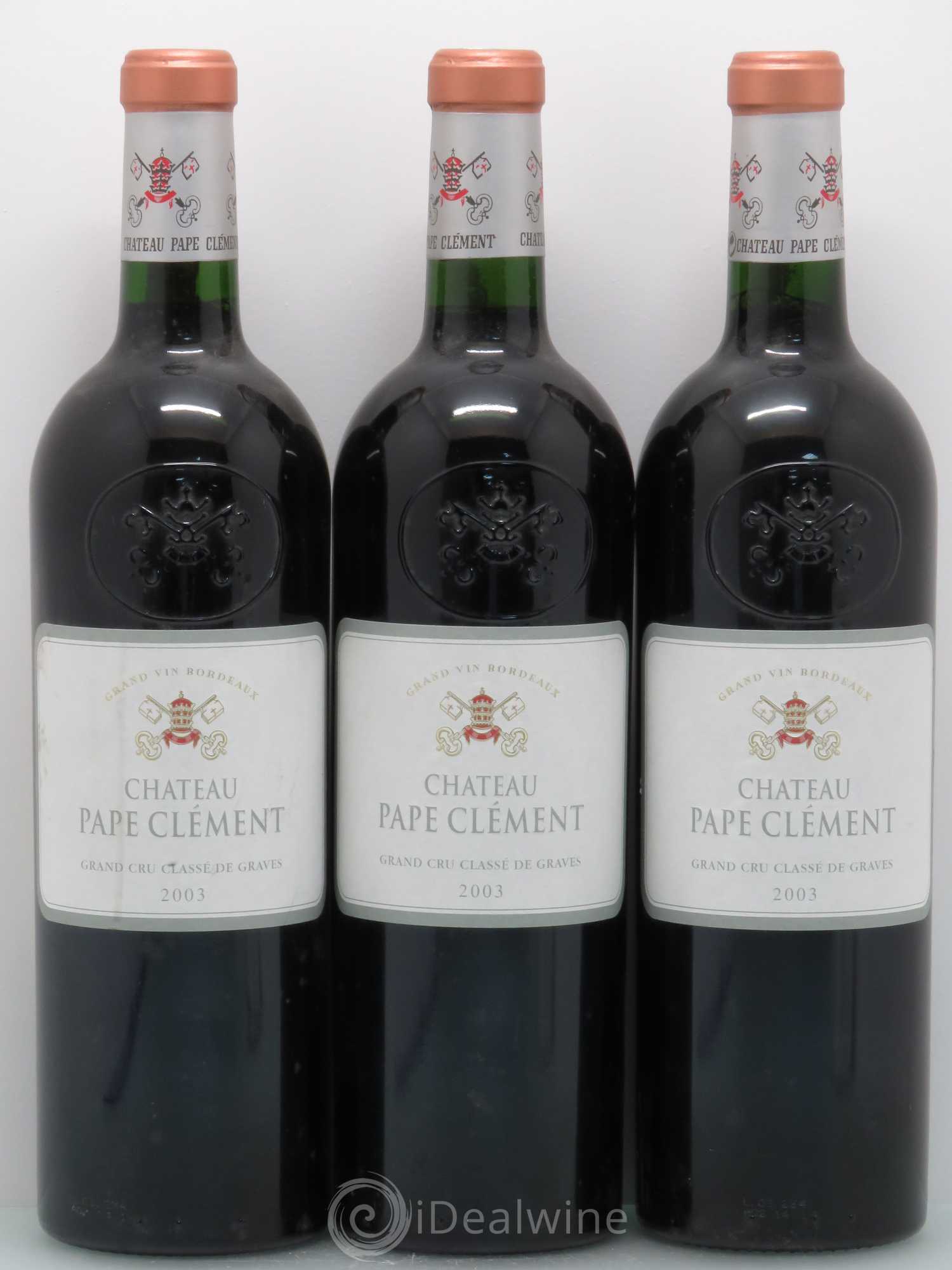 Château Pape Clément Cru Classé de Graves 2003 - Lot de 3 bouteilles - 0
