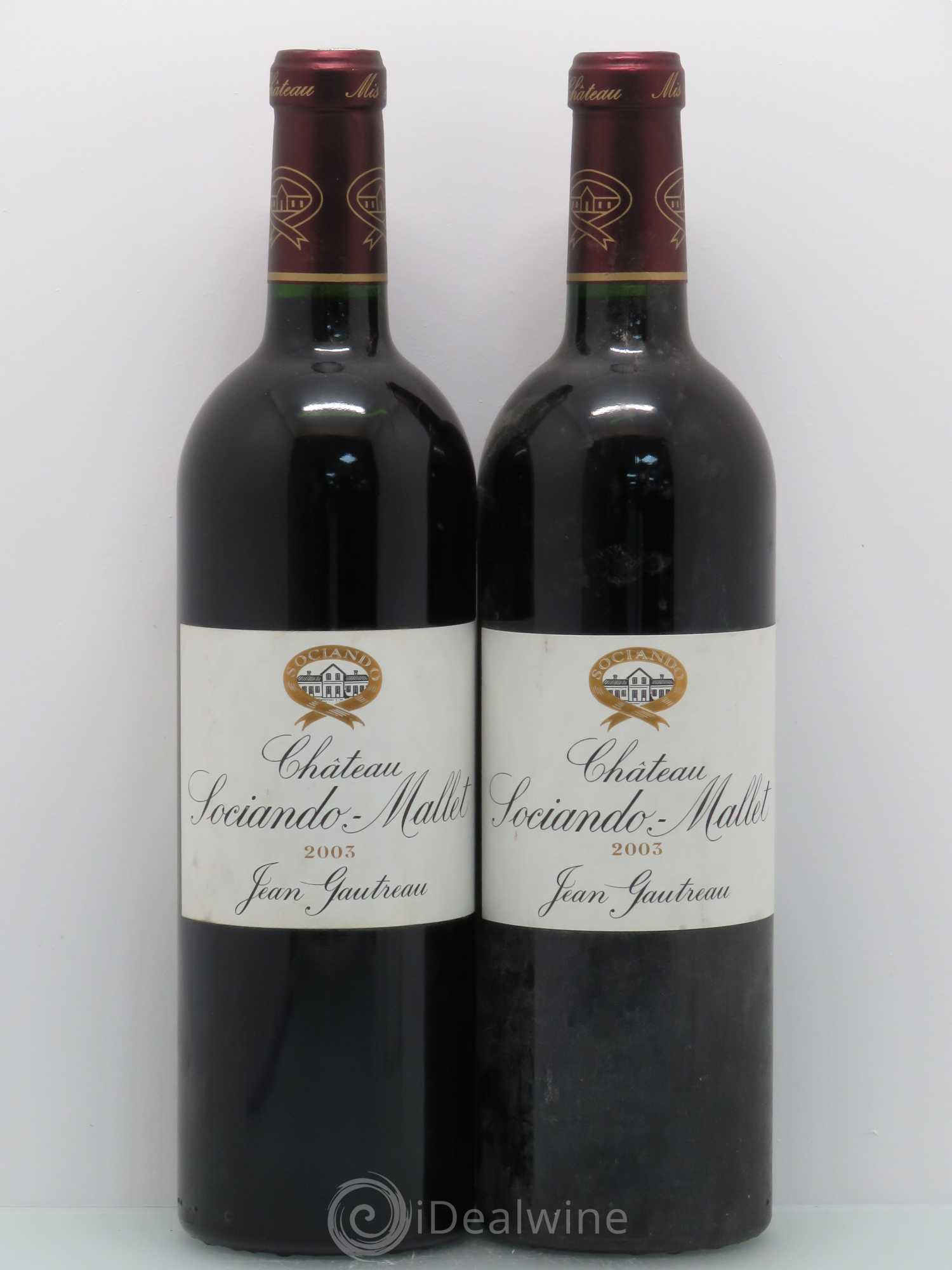 Château Sociando Mallet 2003 - Lot de 2 bouteilles - 0