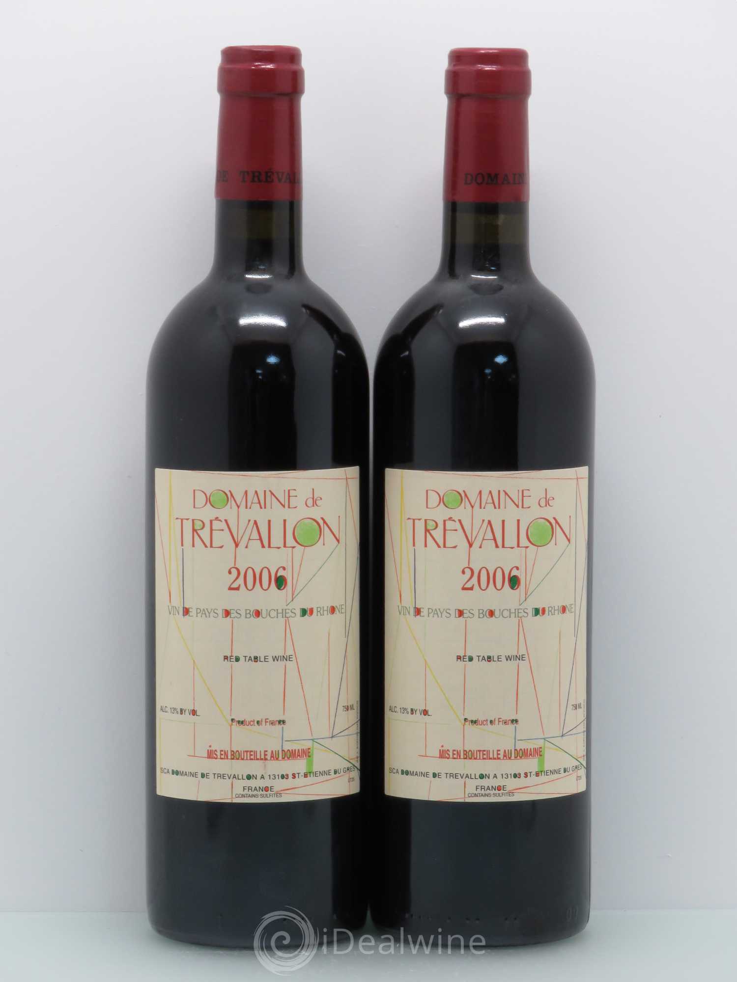 VDP Bouches du Rhône Trévallon (Domaine de) Eloi Dürrbach 2006 - Lot de 2 bouteilles - 0