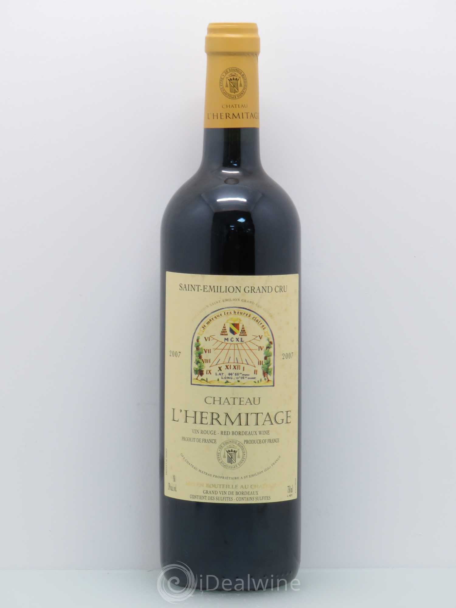 Château l' Hermitage 2007 - Lot de 1 bouteille - 0