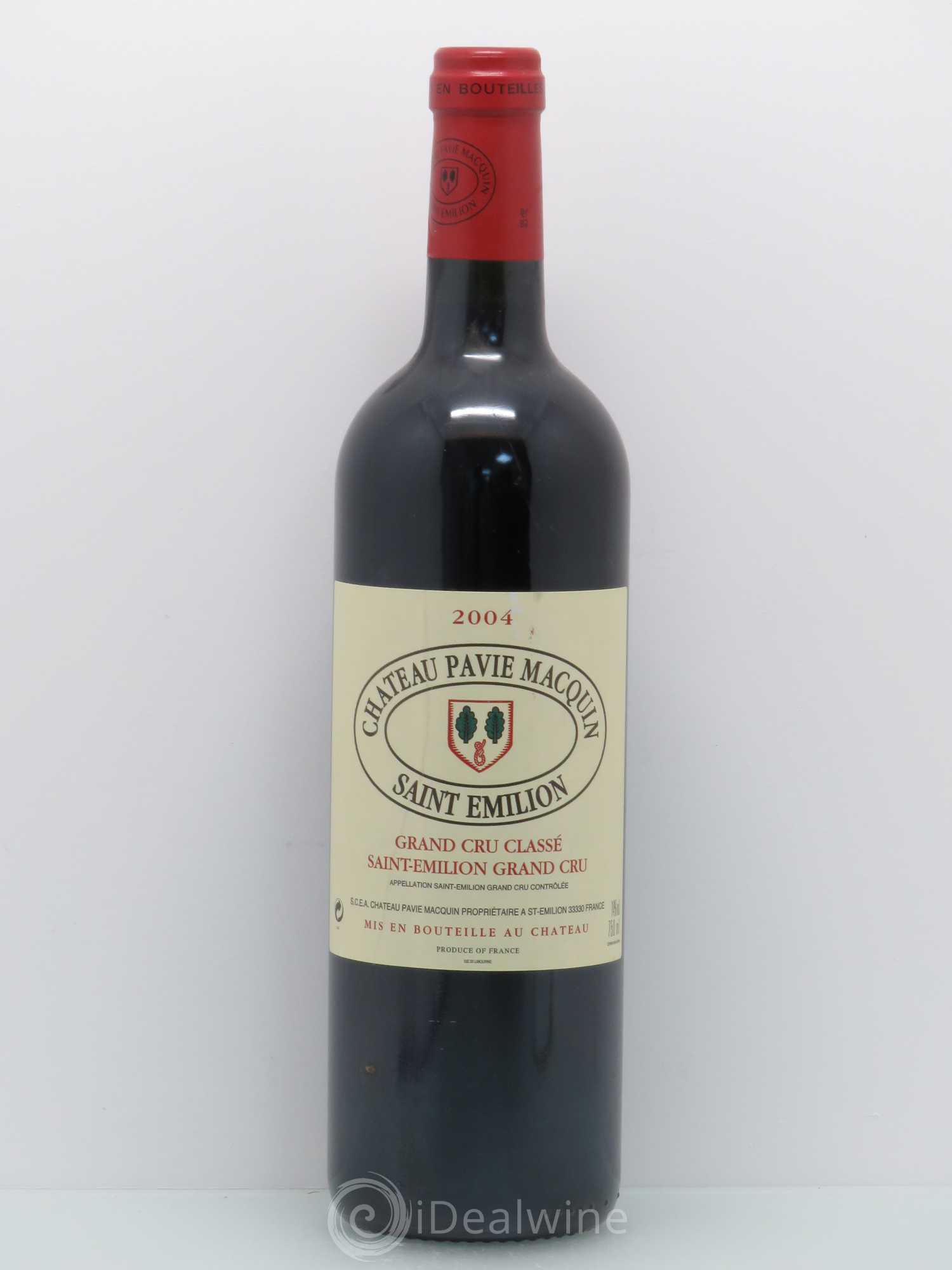 Château Pavie Macquin 1er Grand Cru Classé B 2004 - Lot de 1 bouteille - 0