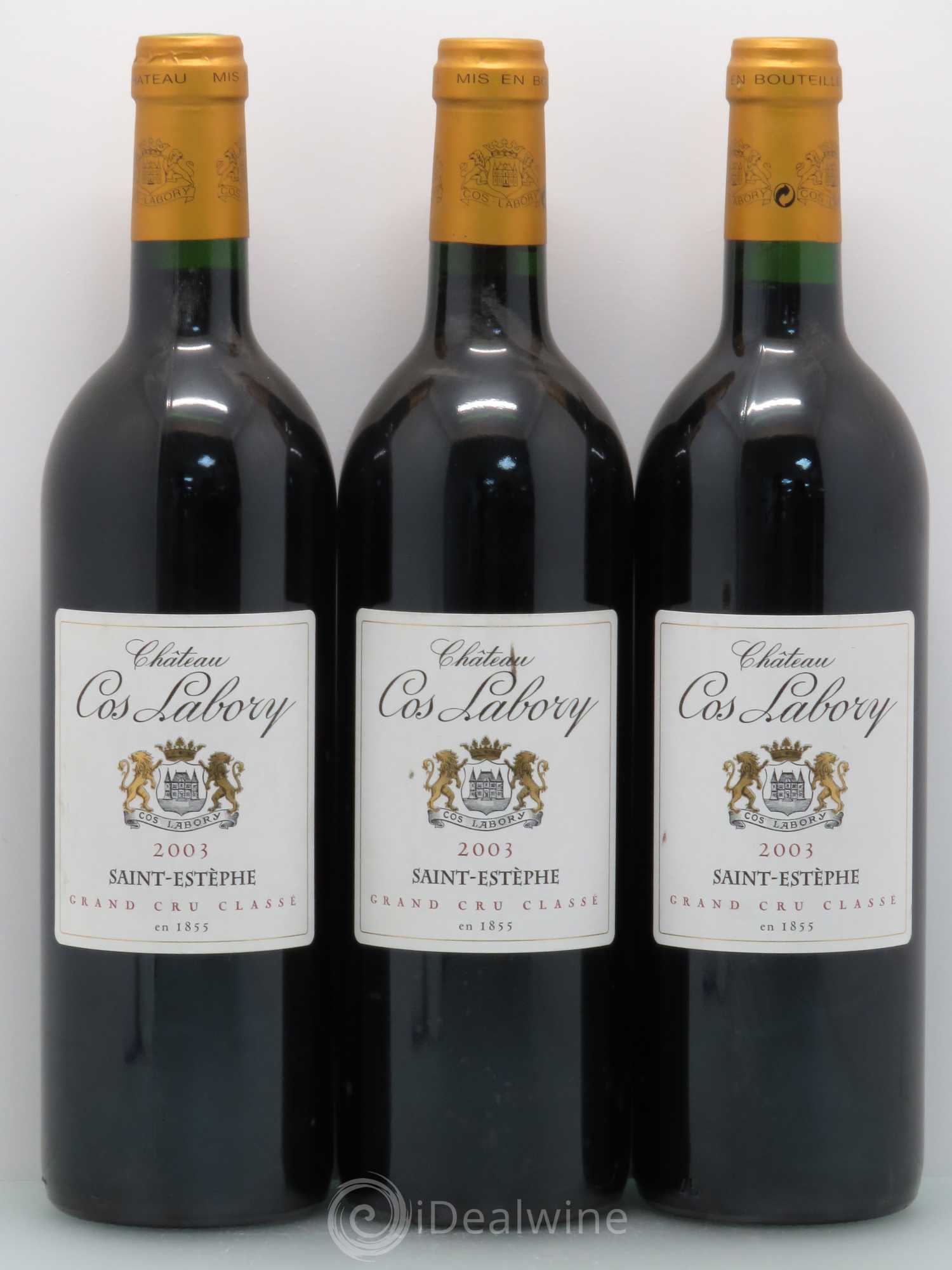 Château Cos Labory 5ème Grand Cru Classé 2003 - Lot de 3 bouteilles - 0