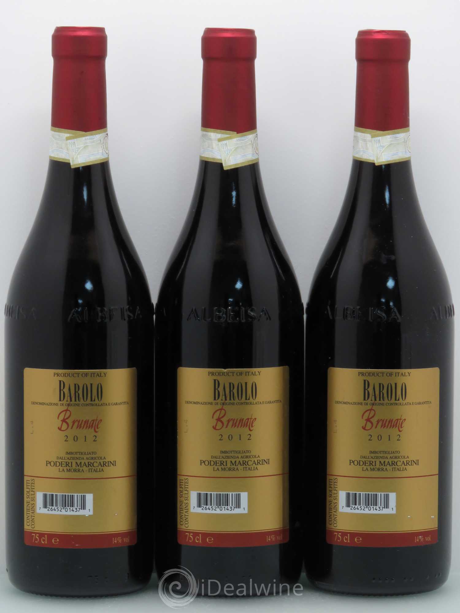 Barolo DOCG Domaine Marcarini Barolo DOCG Brunate 2012 - Lotto di 3 bottiglie - 1