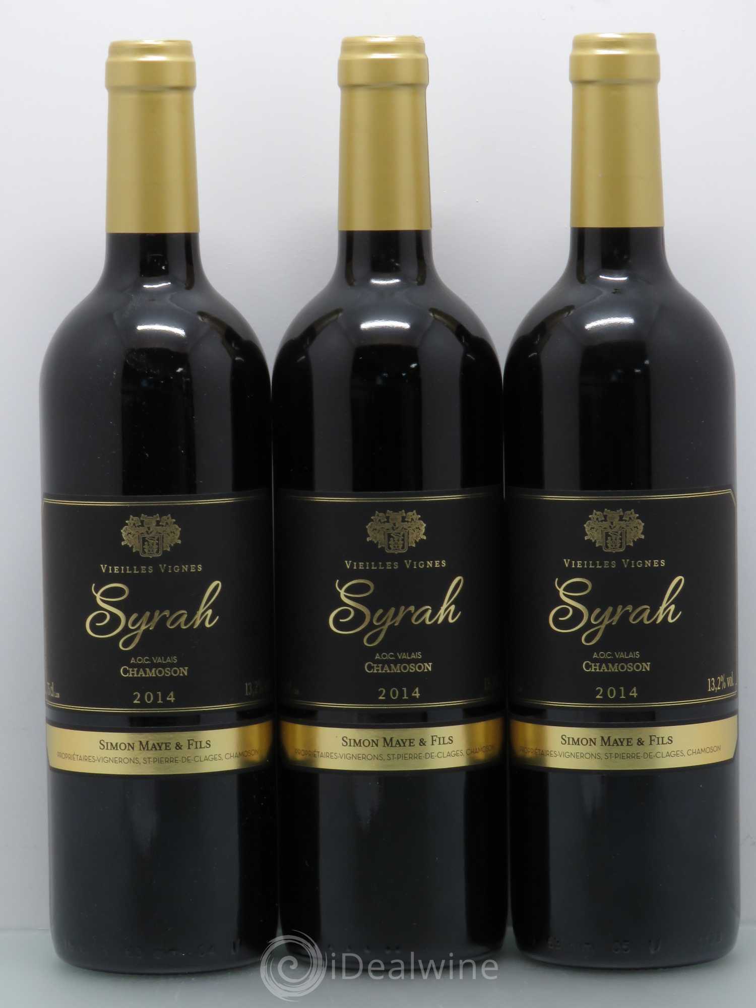 Vins Etrangers Simon Maye Syrah Vieilles Vignes Chamoson (Suisse) 2014 - Lotto di 3 bottiglie - 0