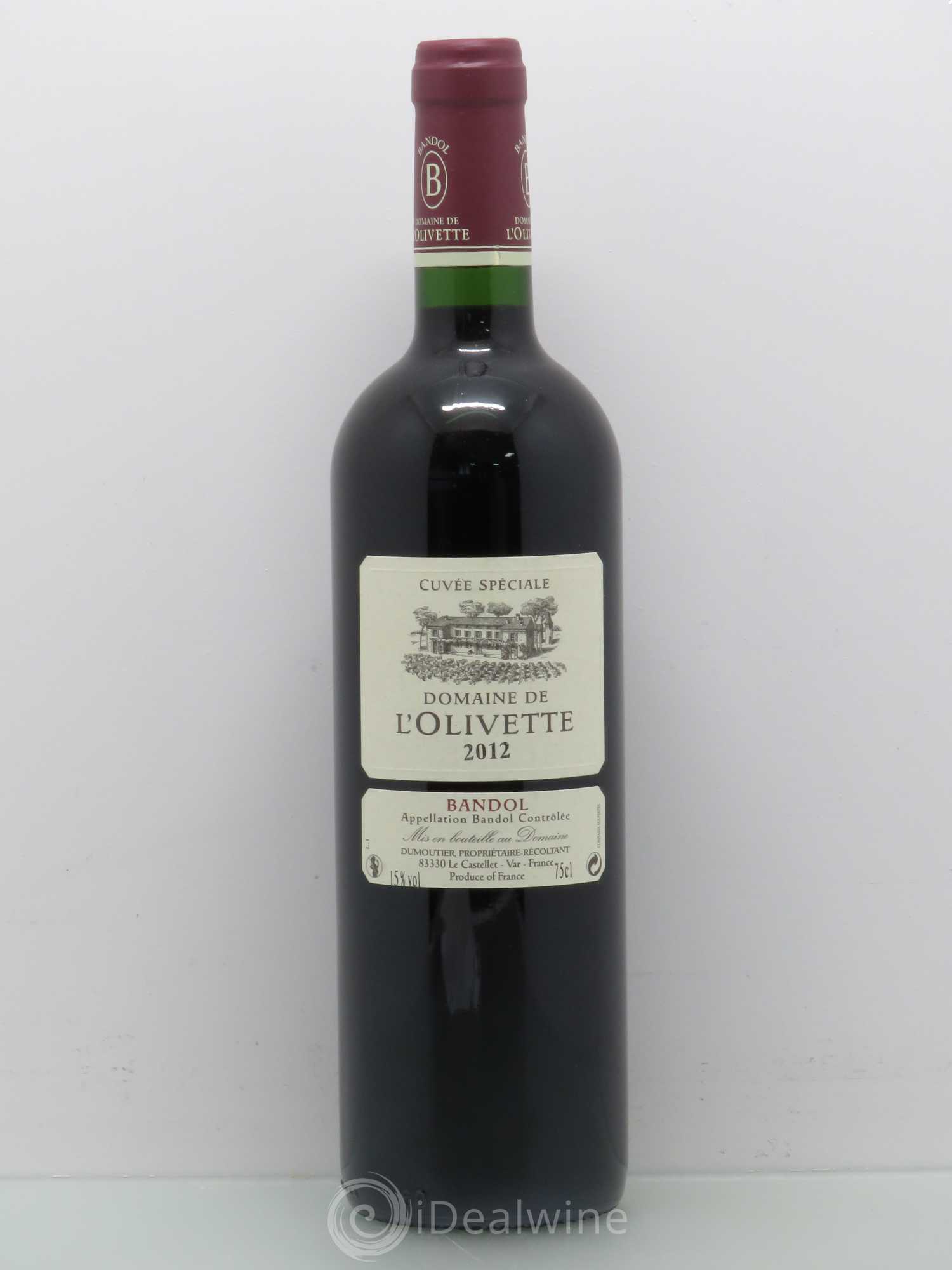 Bandol Domaine de l'Olivette Cuvée Spéciale 2012 - Posten von 1 Flasche - 0