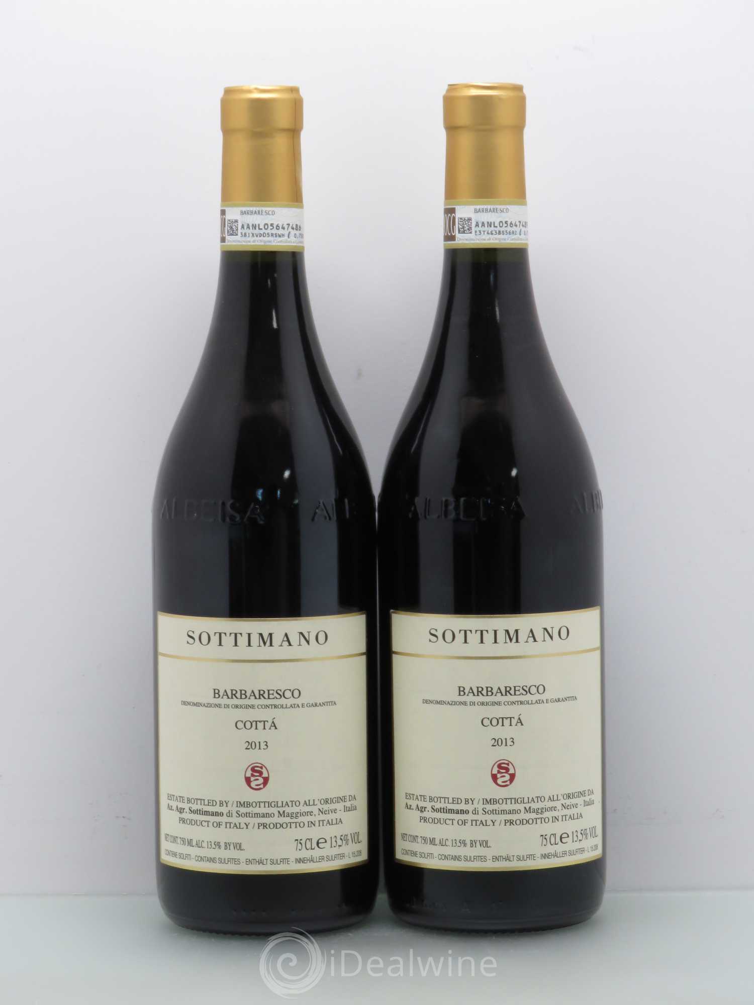 Barbaresco DOCG Cottà Sottimano 2013 - Lot de 2 bouteilles - 0