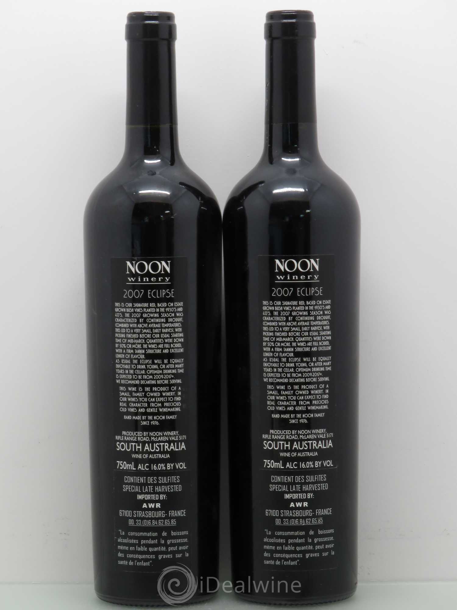 Australie Domaine Drew Noon McLaren Vale Eclipse 2007 - Posten von 2 Flaschen - 1