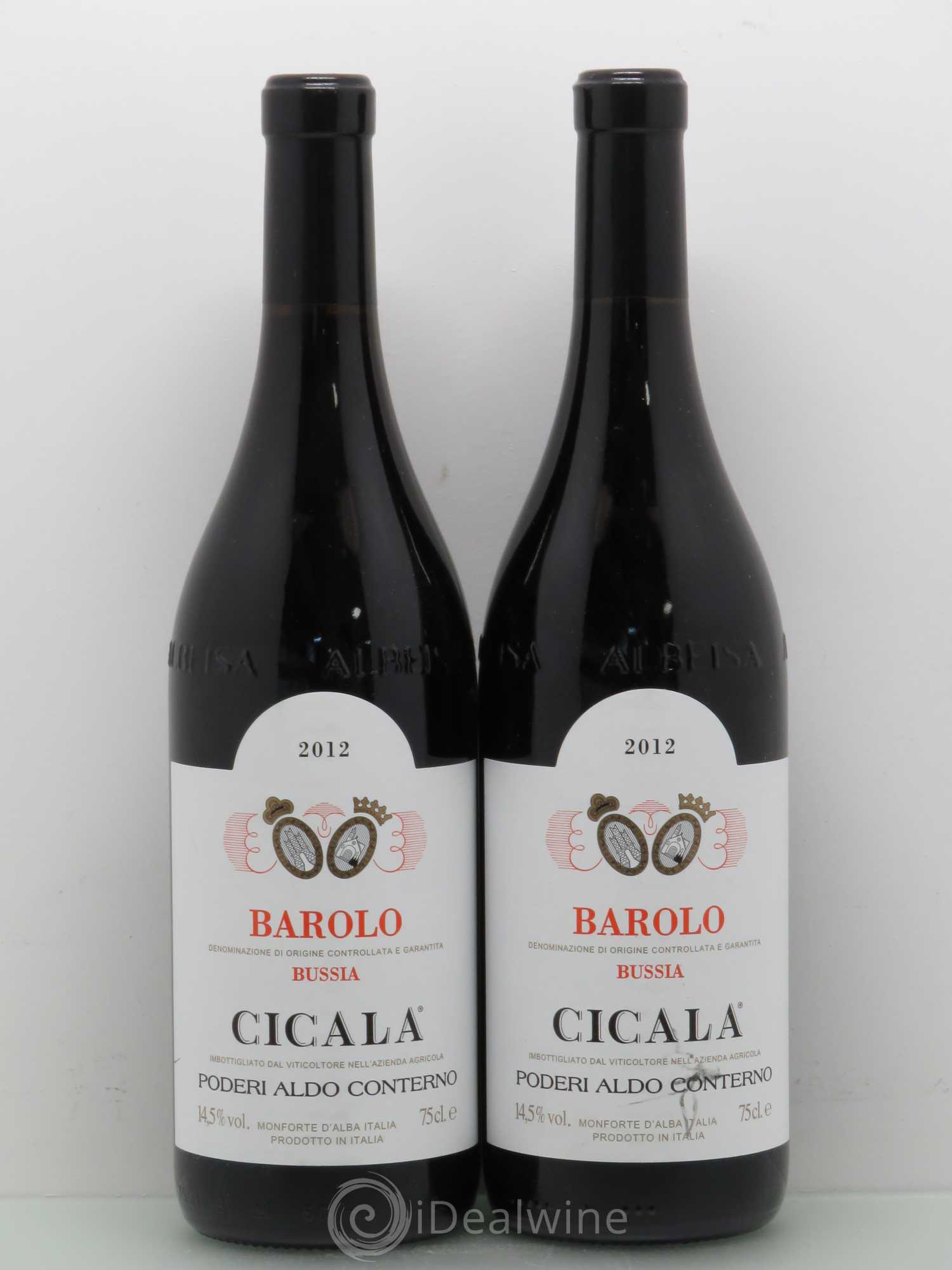 Barolo DOCG Bussia Cicala Aldo Conterno Bussia 2012 - Lot de 2 bouteilles - 0