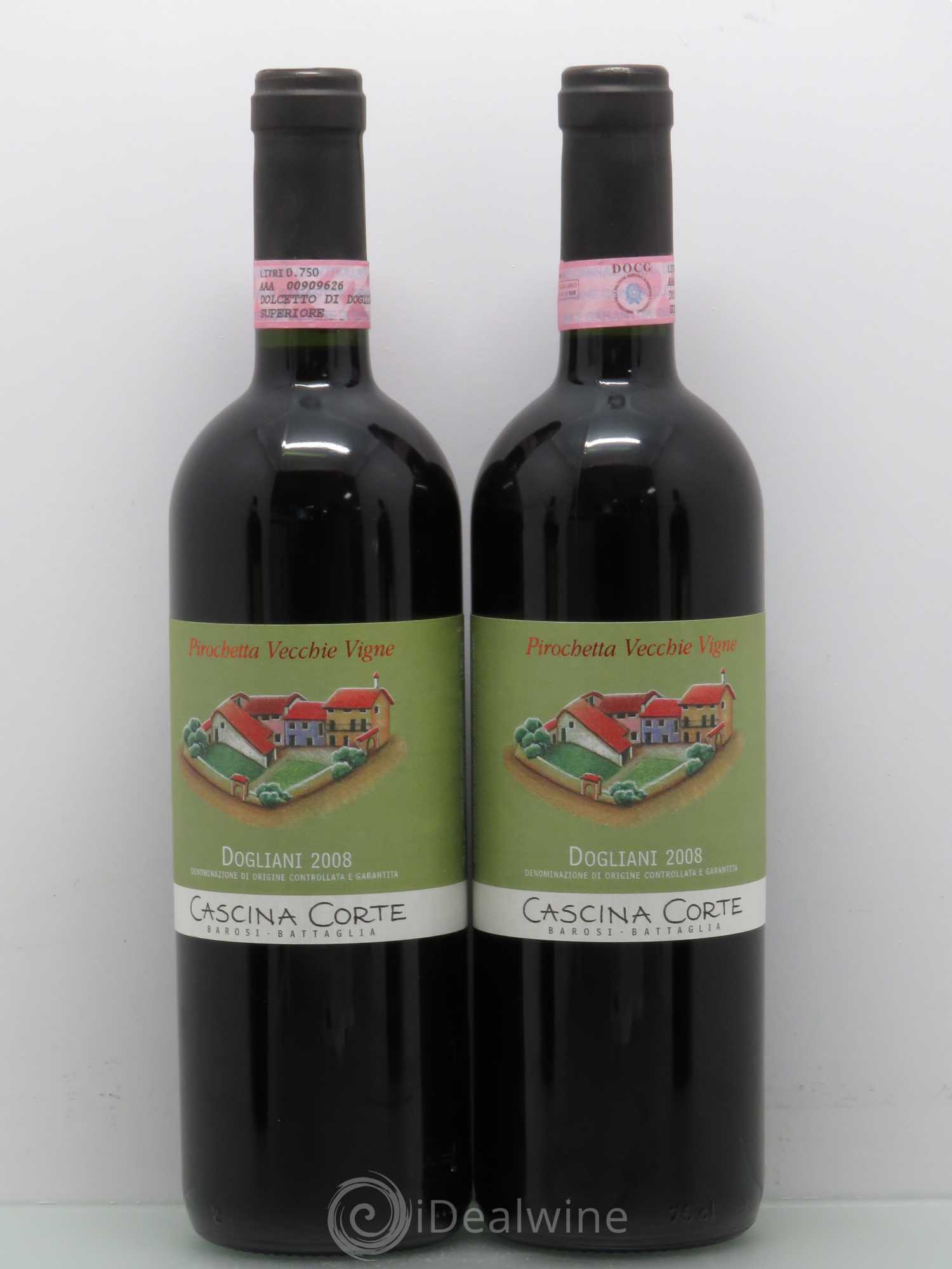 Langhe DOC Cascina Corte Dolcetto vecchie Vigne Pirochetta 2008 - Posten von 4 Flaschen - 2