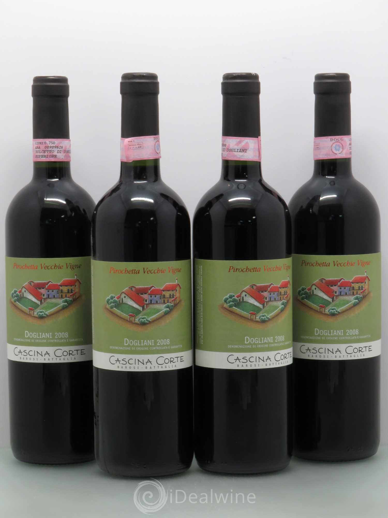 Langhe DOC Cascina Corte Dolcetto vecchie Vigne Pirochetta 2008 - Posten von 4 Flaschen - 0