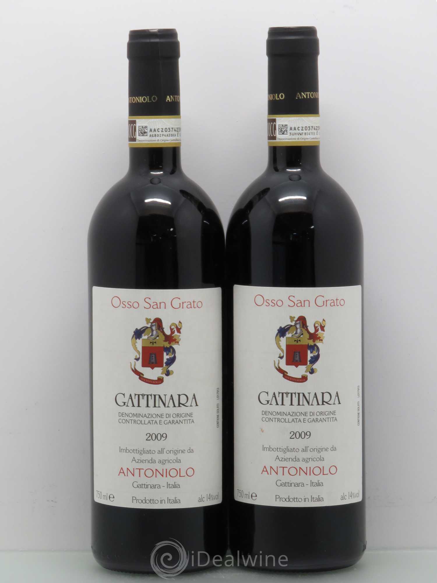 Gattinara DOCG Azienda agricola Antoniolo Gattinara Osso san grato 2009 - Posten von 2 Flaschen - 0