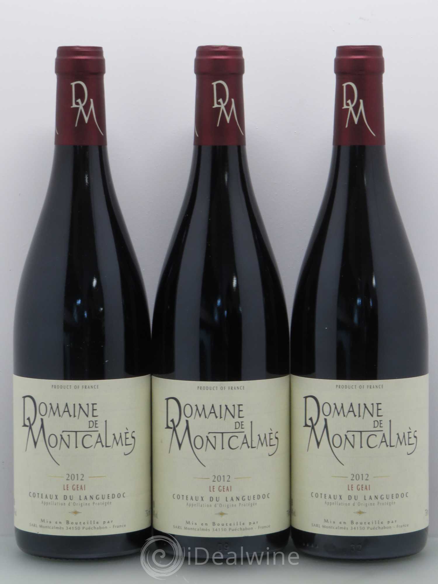 Coteaux du Languedoc - Le Geai Domaine de Montcalmès Frédéric Pourtalié 2012 - Lot de 3 bouteilles - 0