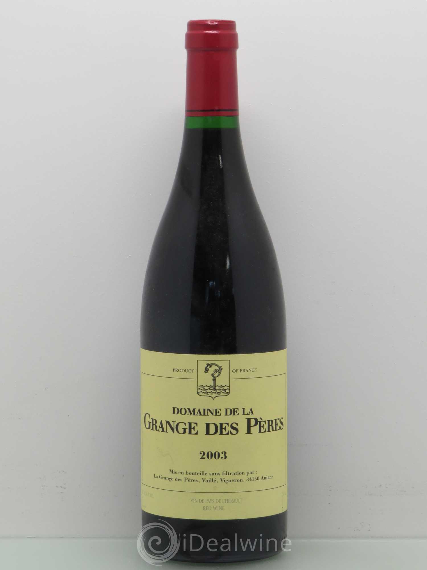 Pays d'Hérault Grange des Pères Laurent Vaillé 2003 - Lot de 1 bouteille - 0