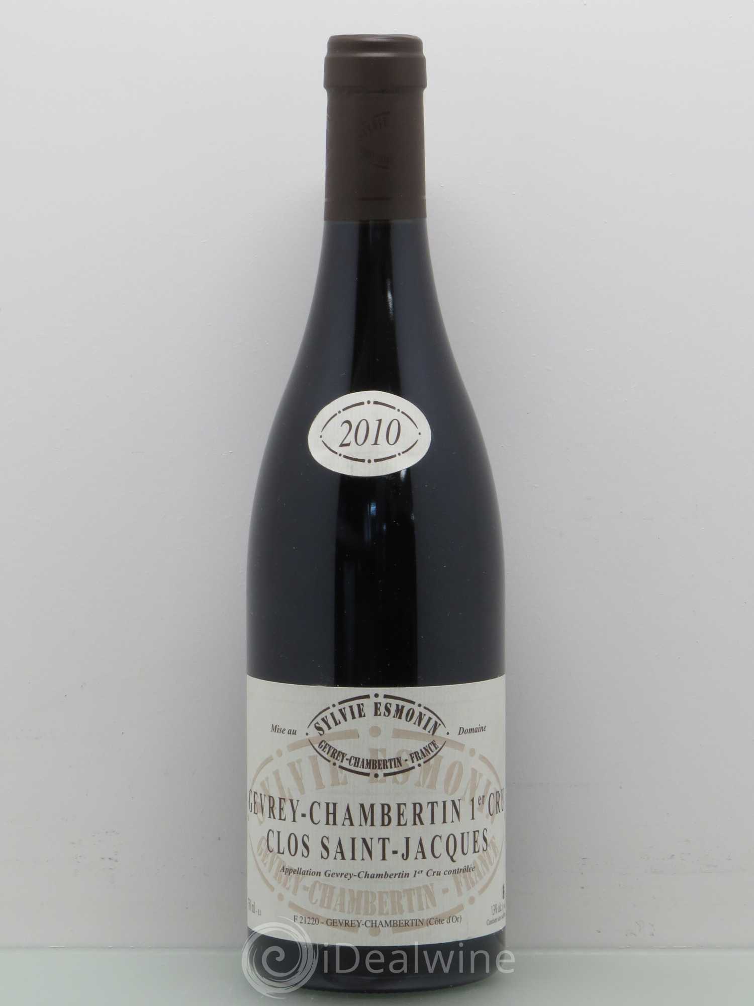 Gevrey-Chambertin 1er Cru Clos Saint Jacques Sylvie Esmonin 2010 - Lot de 1 bouteille - 0