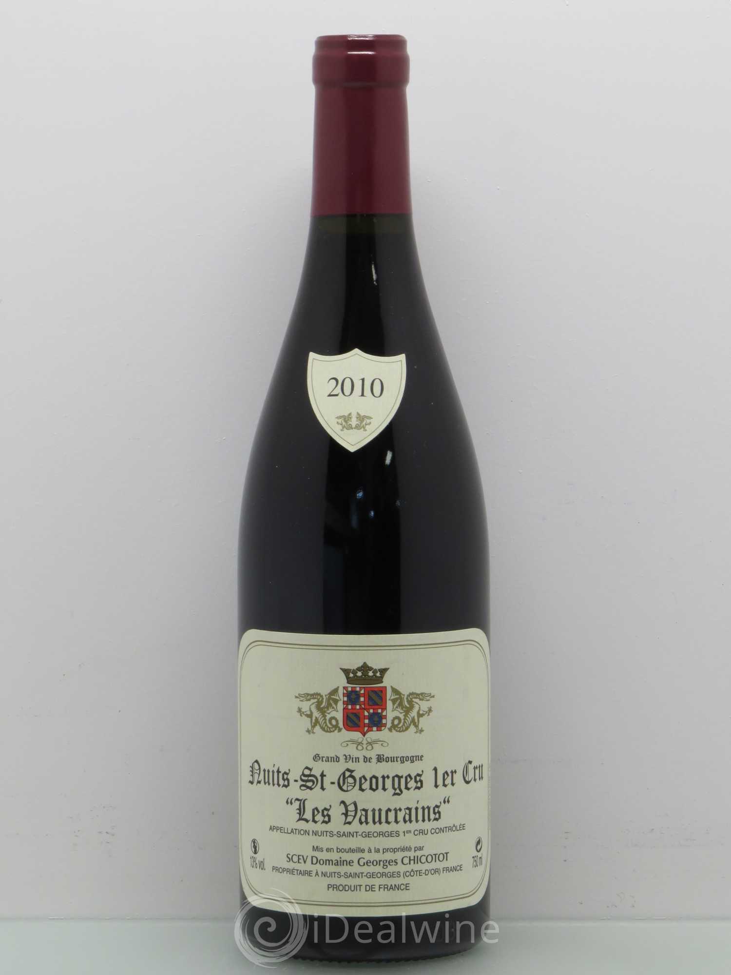 Nuits-Saint-Georges 1er Cru Georges & Pascale Chicotot Vaucrains 2010 - Posten von 1 Flasche - 0