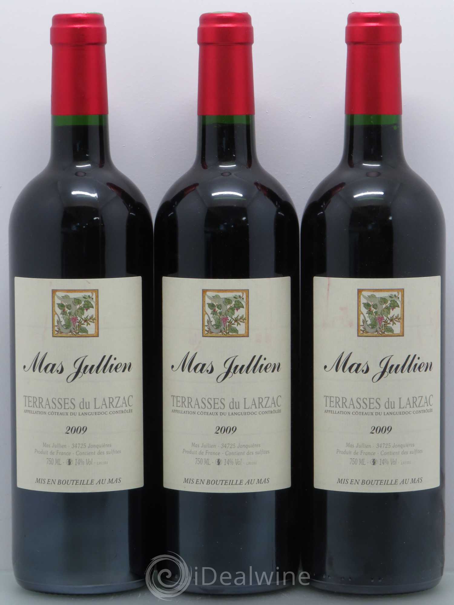 Terrasses du Larzac Mas Jullien Olivier Jullien 2009 - Lot de 3 bouteilles - 0