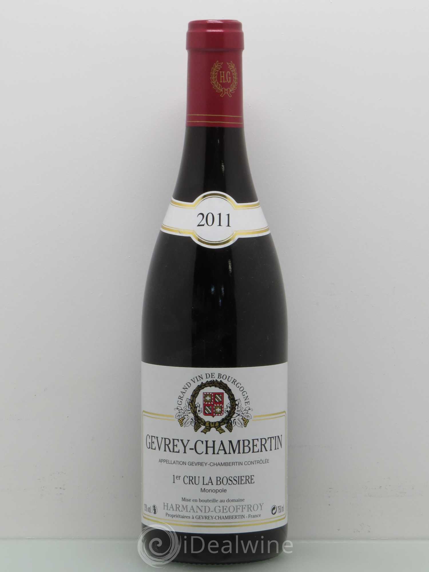 Gevrey-Chambertin 1er Cru La Bossière Harmand-Geoffroy (Domaine) 2011 - Lot de 1 bouteille - 0