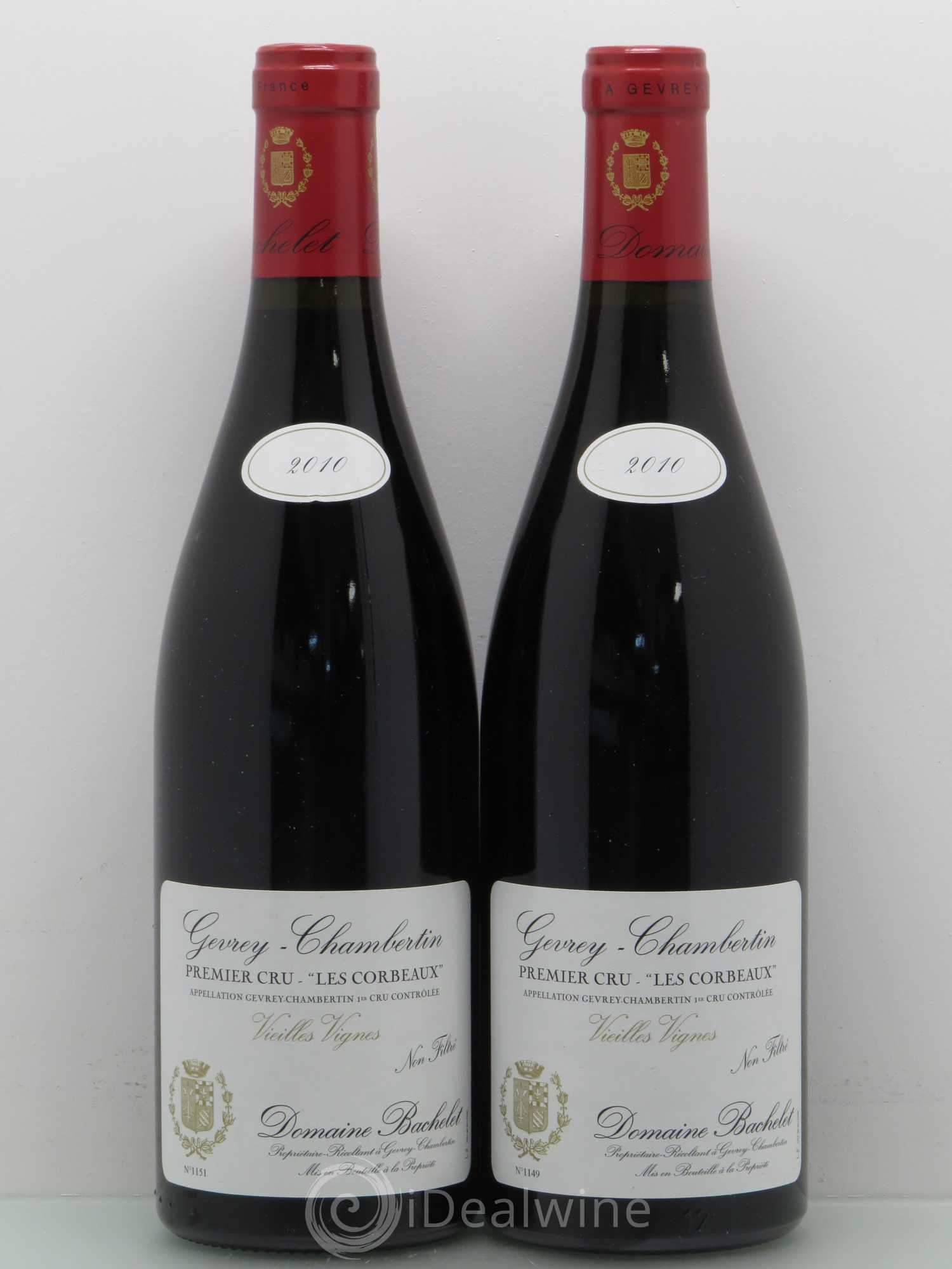 Gevrey-Chambertin 1er Cru Denis Bachelet Les Corbeaux Vieilles Vignes 2010 - Posten von 2 Flaschen - 0