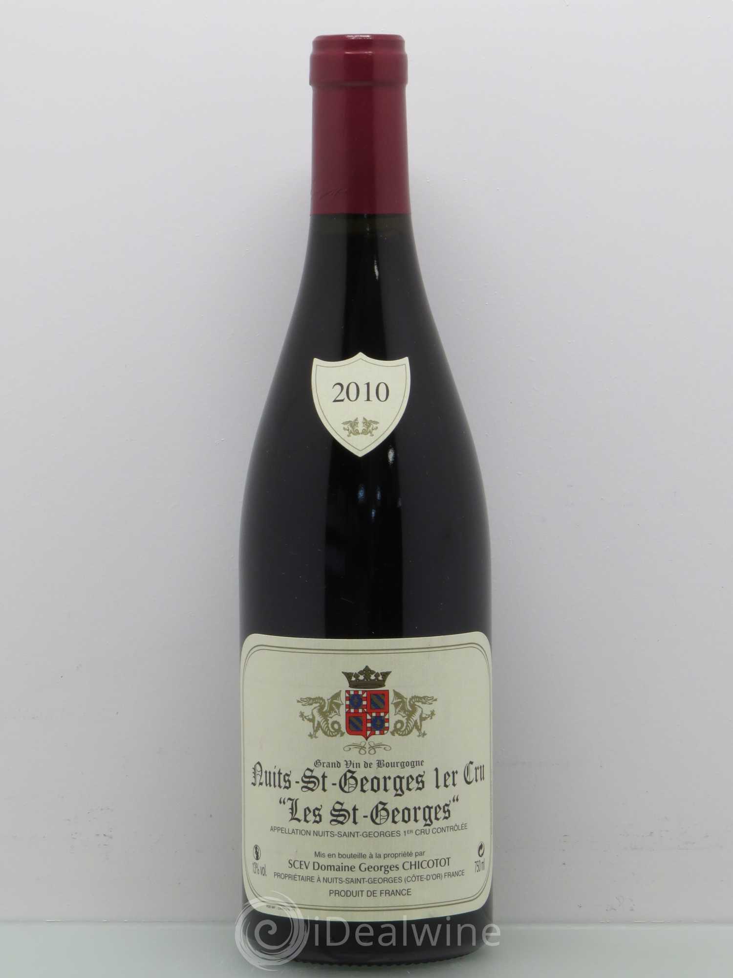 Nuits-Saint-Georges 1er Cru Georges & Pascale Chicotot Les Saint-Georges 2010 - Posten von 1 Flasche - 0
